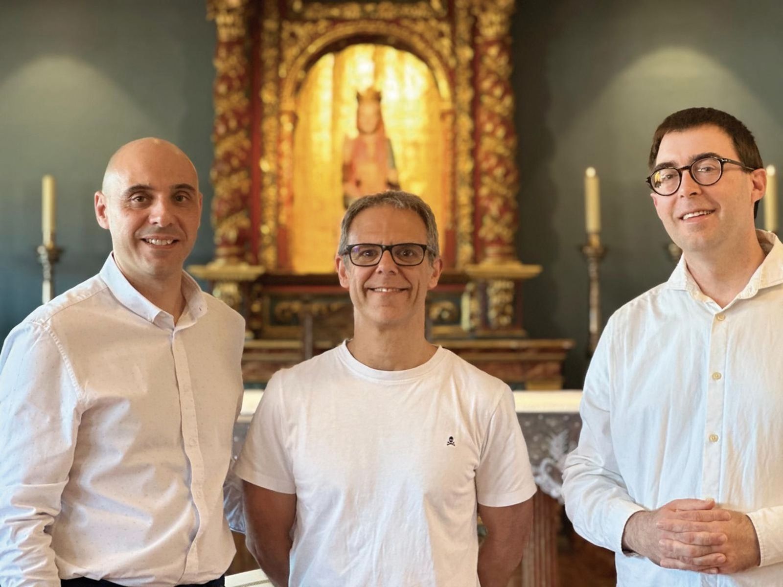 De izquierda a derecha, Iván Ruiz, Eloy Robles y Beñat Goñi