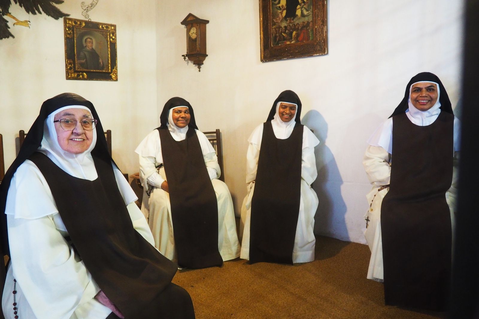 Algunas de las religiosas de la comunidad jerónima de Toledo