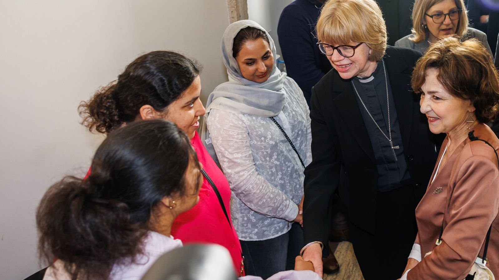 La arzobispa de Canterbury, en la sede de Sant'Egidio en Roma