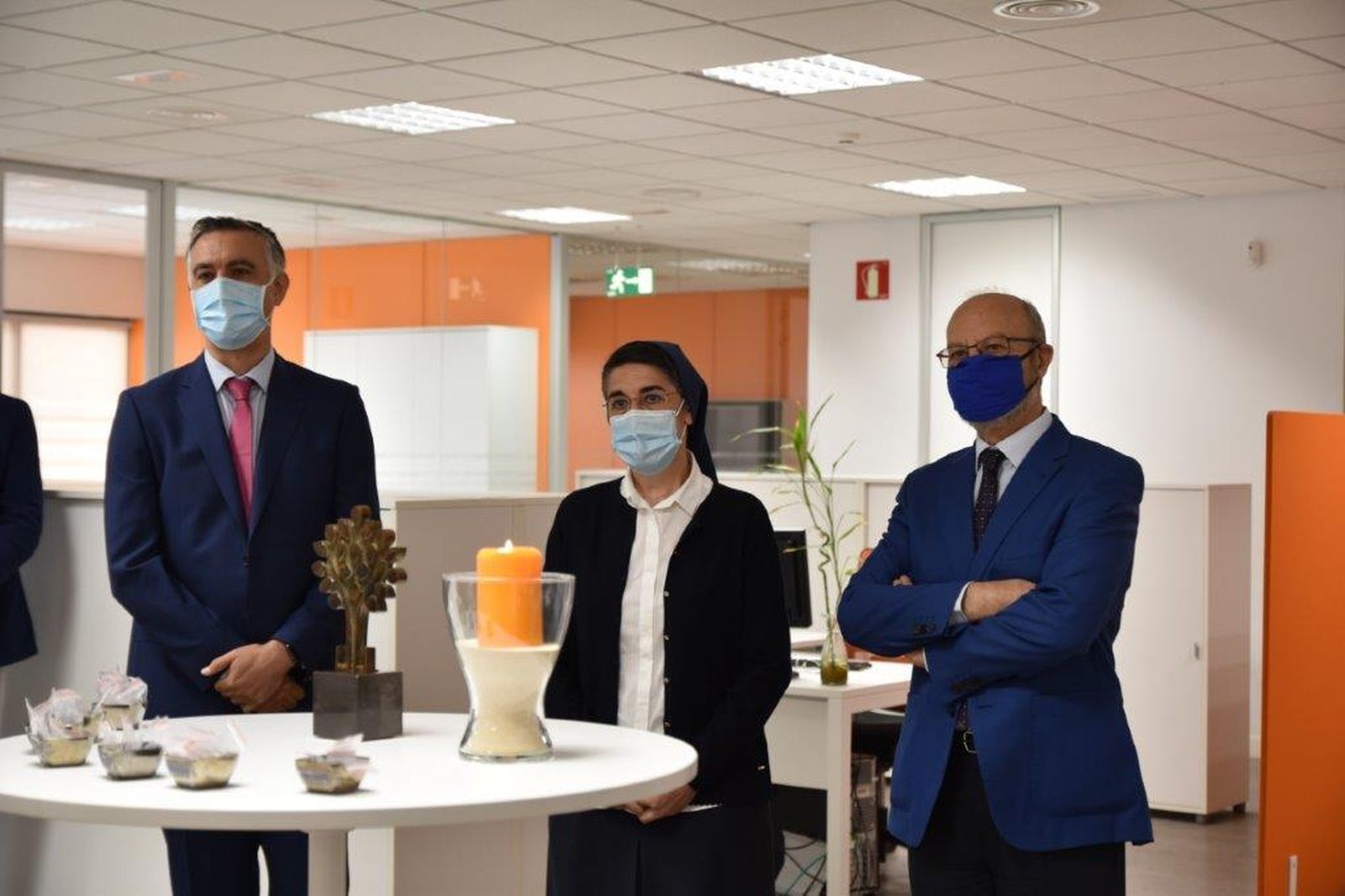 Pedro Huerta, Mª Concepción Monjas y José Mª Alvira