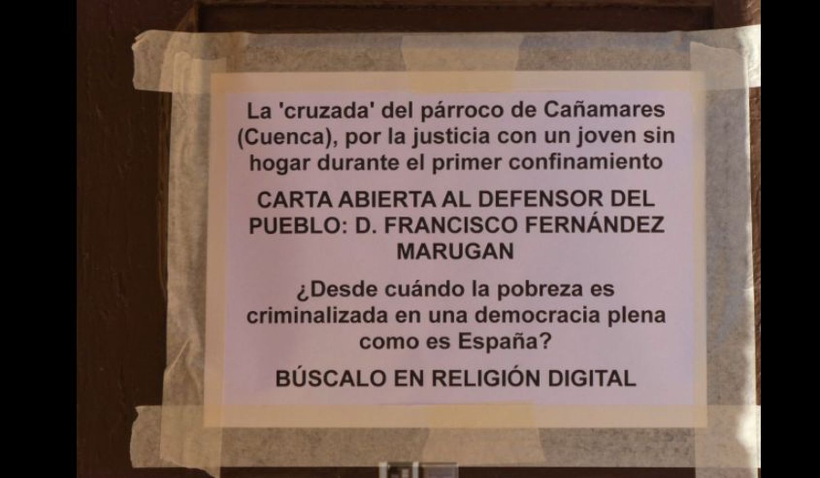 Sigue la 'cruzada' del cura de Cañamares por la justicia