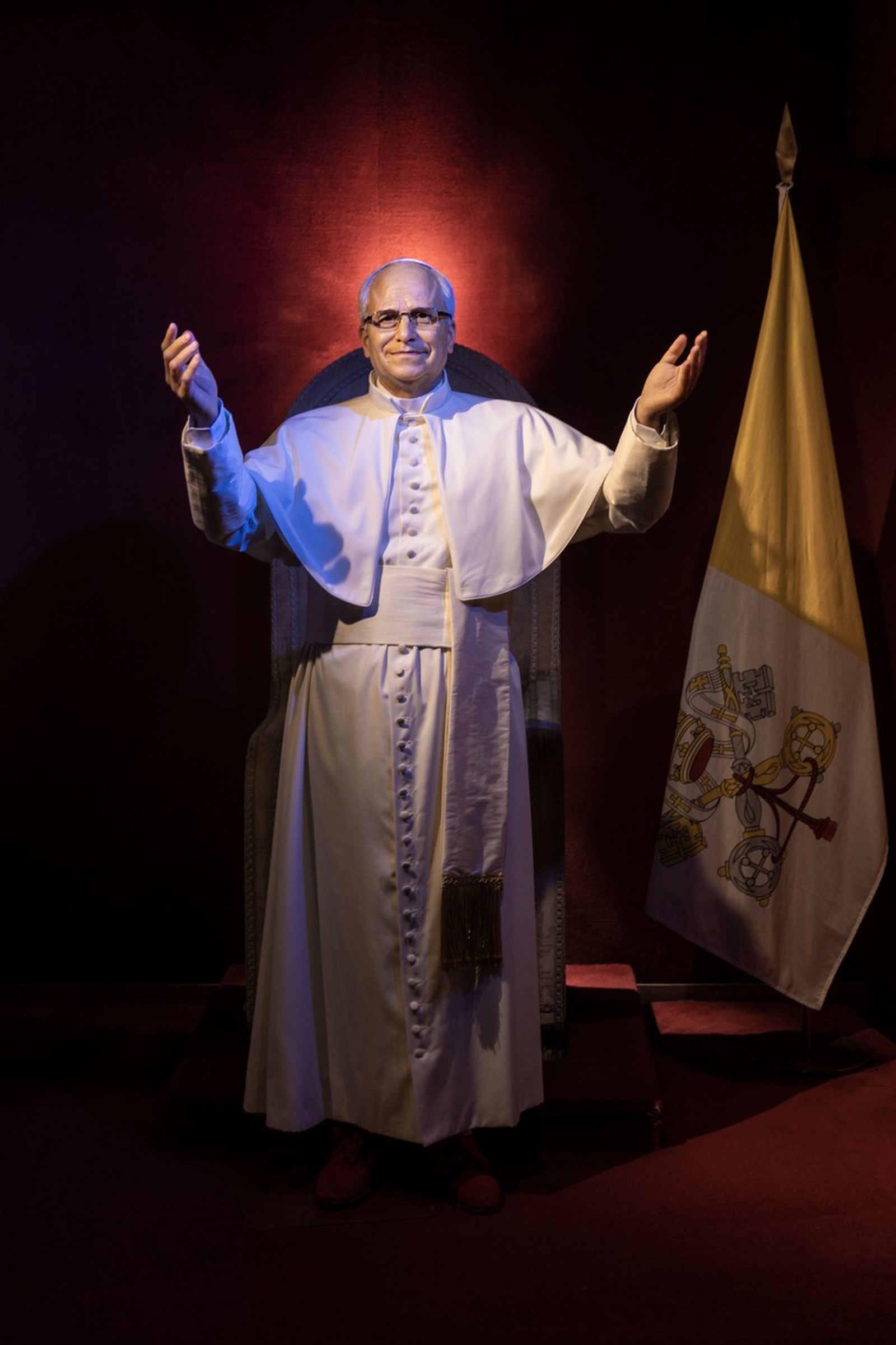 Figura del papa León XIV. Museo de Cera de Madrid