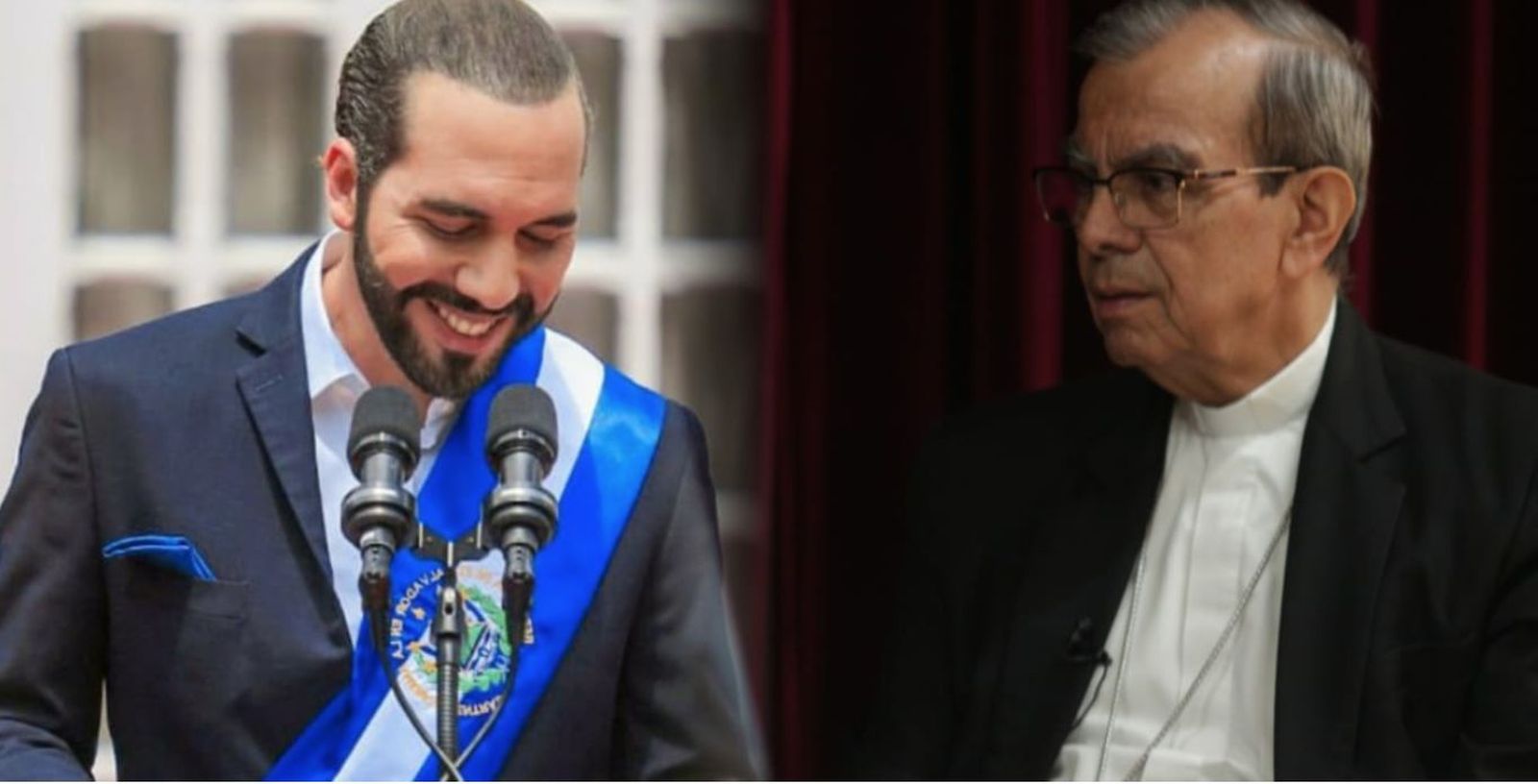 El presidente Bukele y el cardenal Rosa Chávez