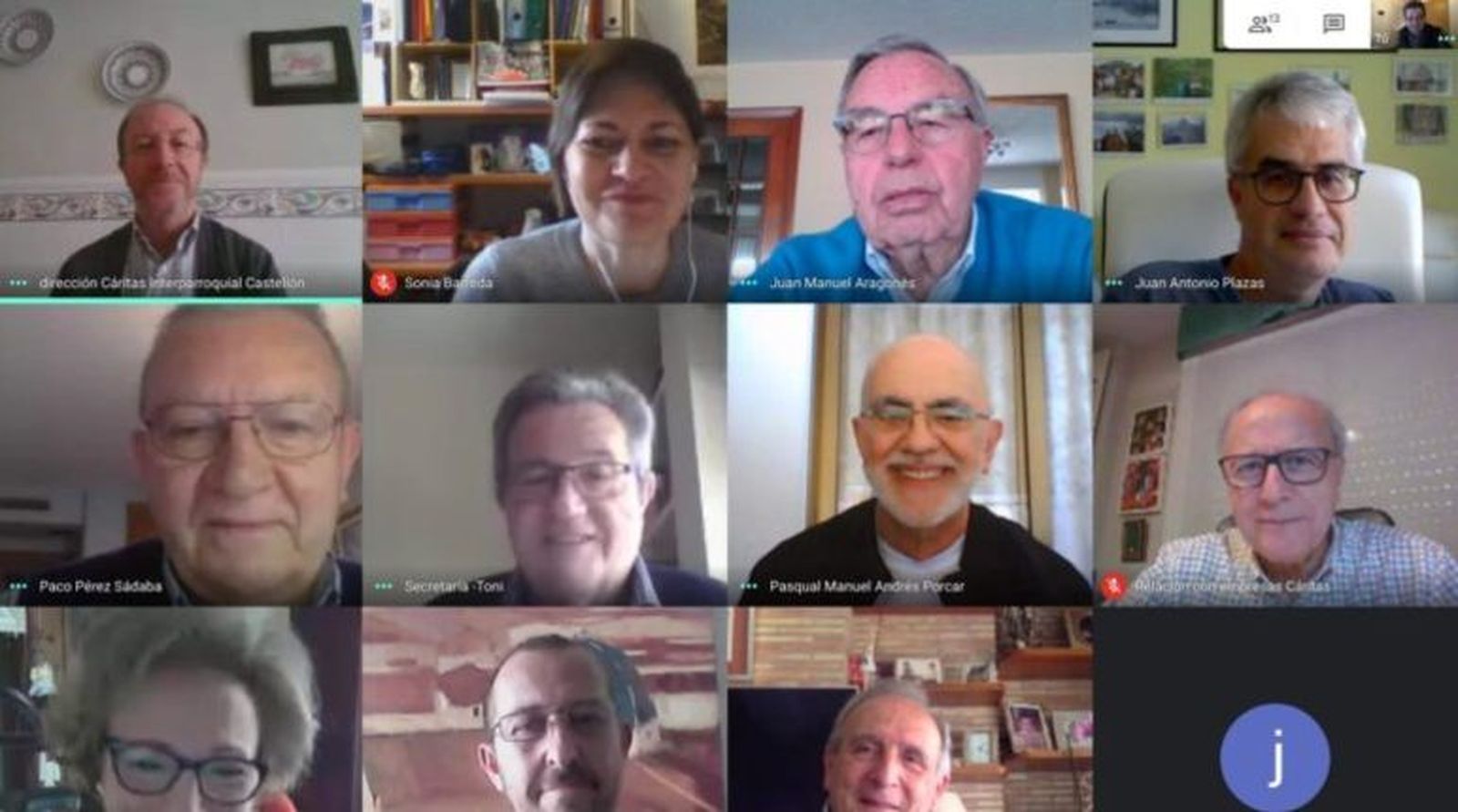 Diocesanos reunidos telemáticamente