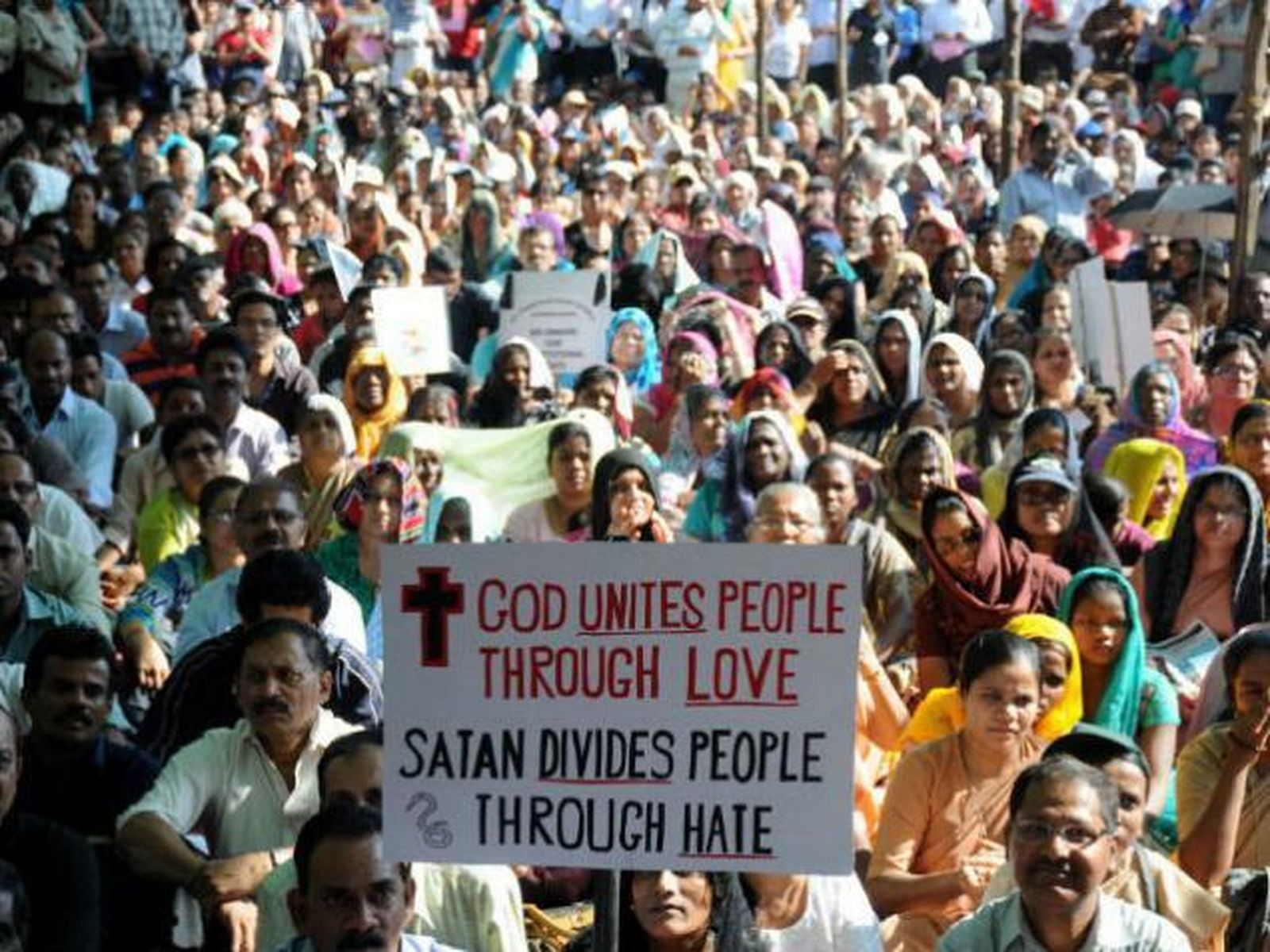 Manifestación de cristianos perseguidos en la India