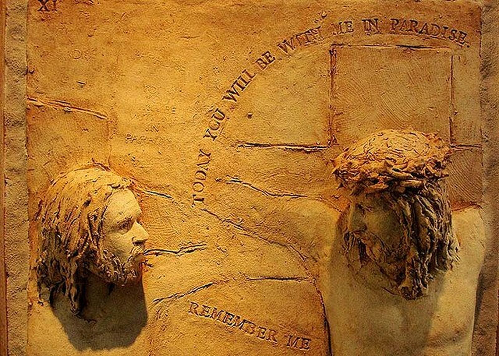 El buen ladrón confiesa a Cristo