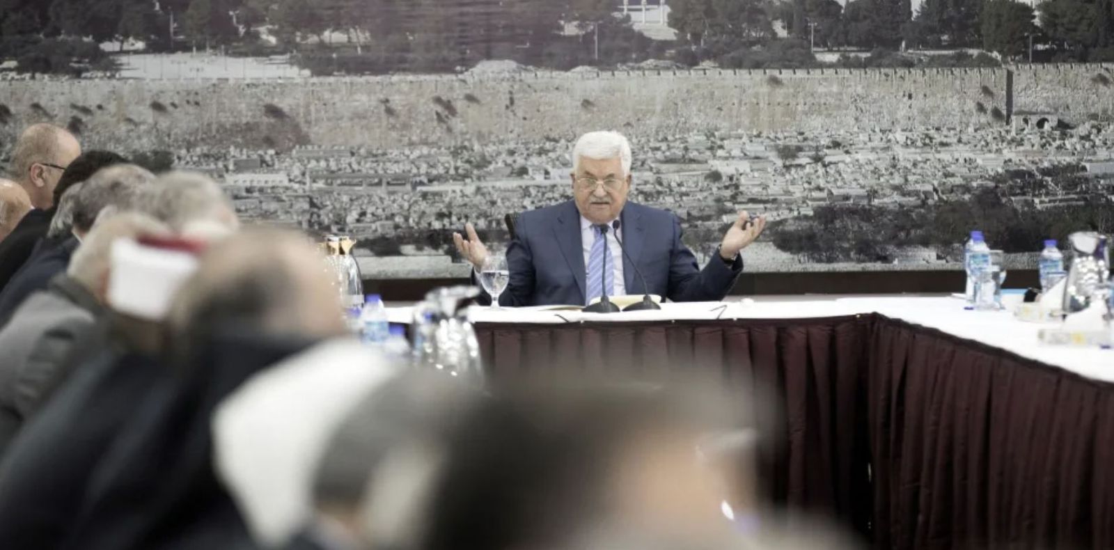 Mahmoud Abbas, durante su felicitación navideña