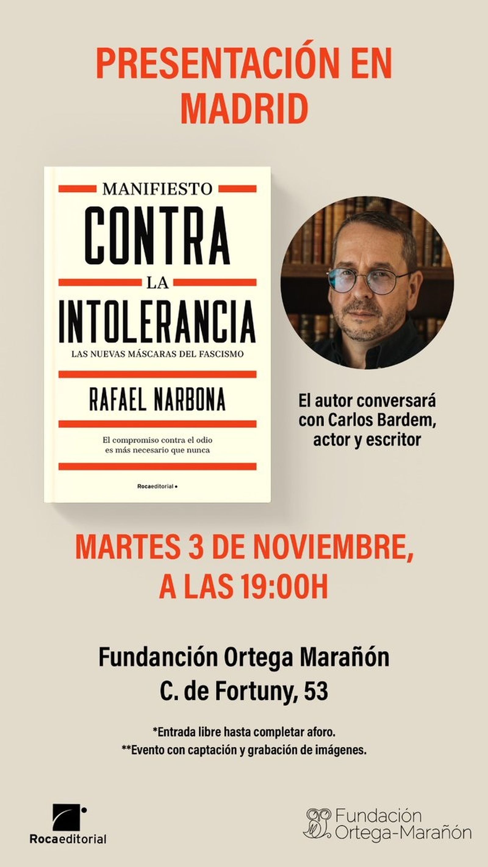 Rafael Narbona, presentación de su libro