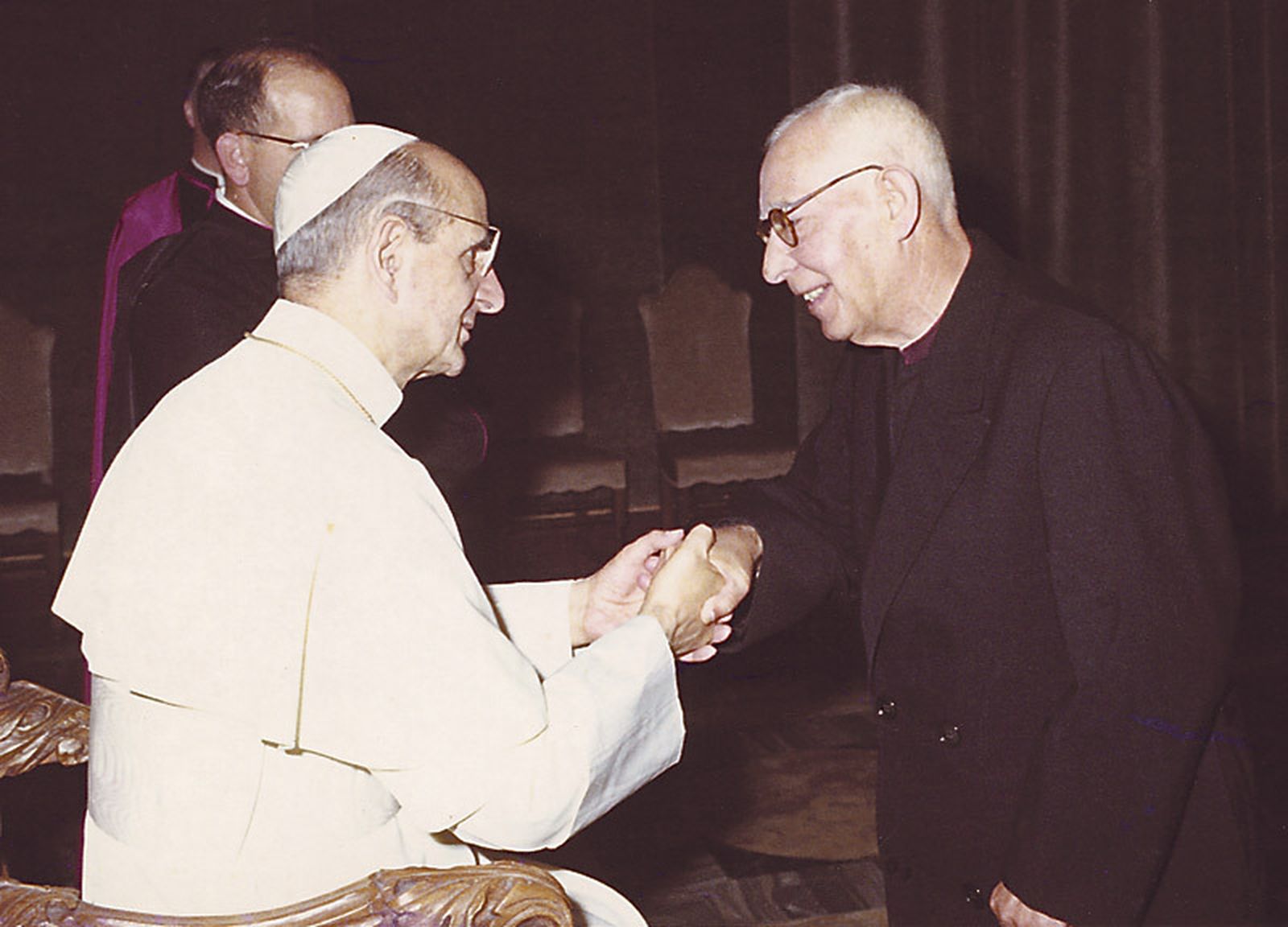 D. Vicent Garrido con el papa Pablo VI