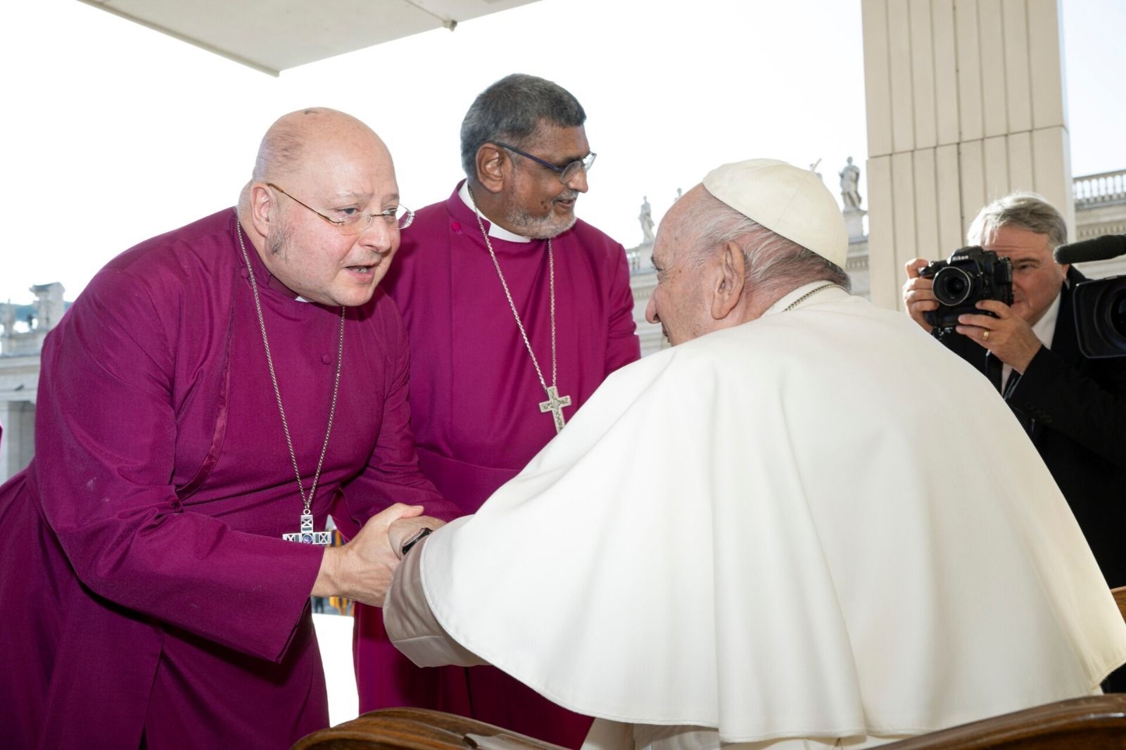 Carlos López, con el Papa Francisco