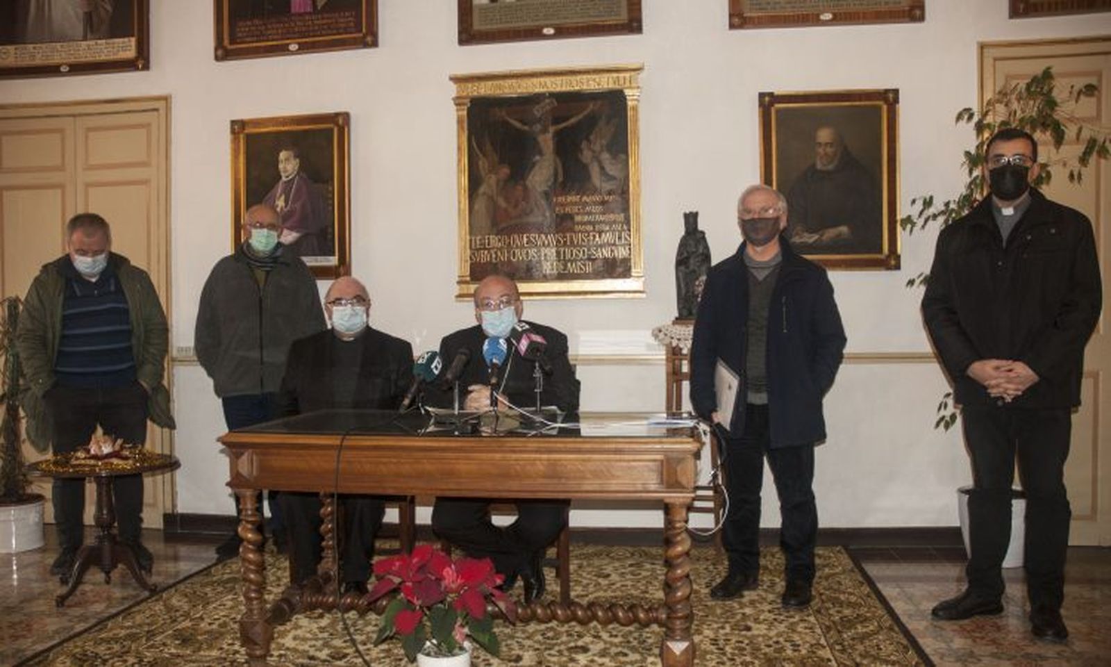 Rueda de prensa en la diócesis de Solsona el 3 de enero.