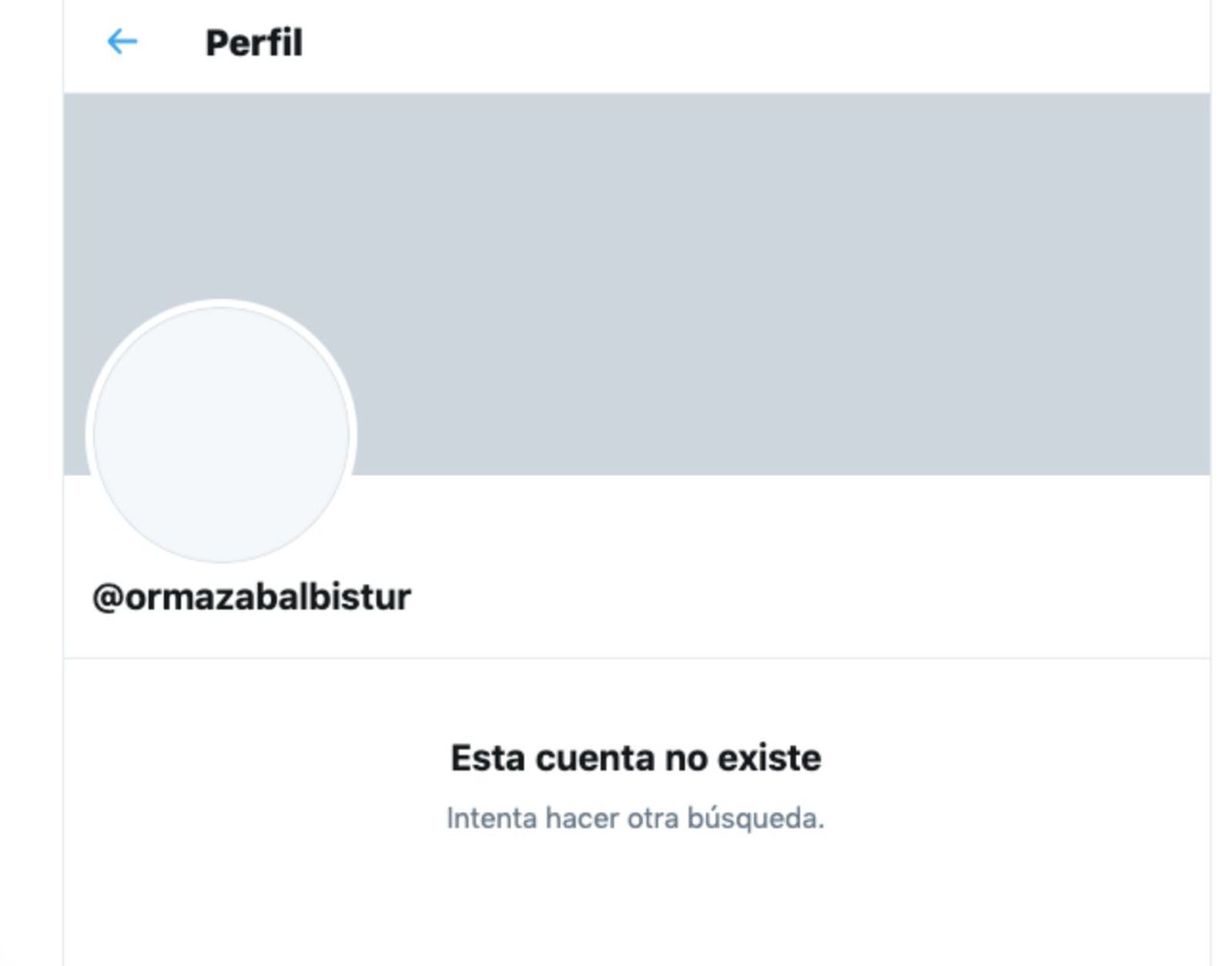 La cuenta de Oemazabal desactivada