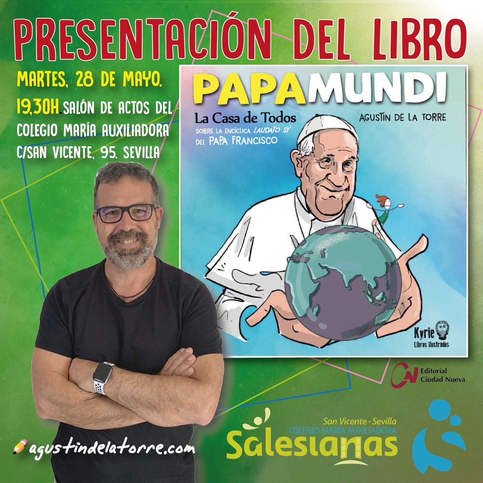 'Papamundi': el estreno literario de Agustín de la Torre, este martes en Sevilla