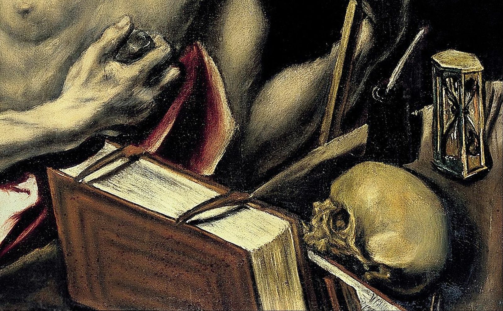 Detalle de 'San Jerónimo'. EL Greco