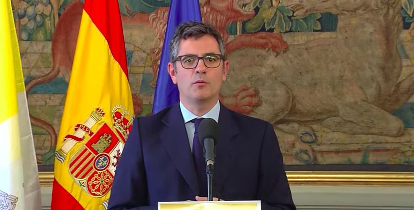 Félix Bolaños, tras su encuentro con el Papa