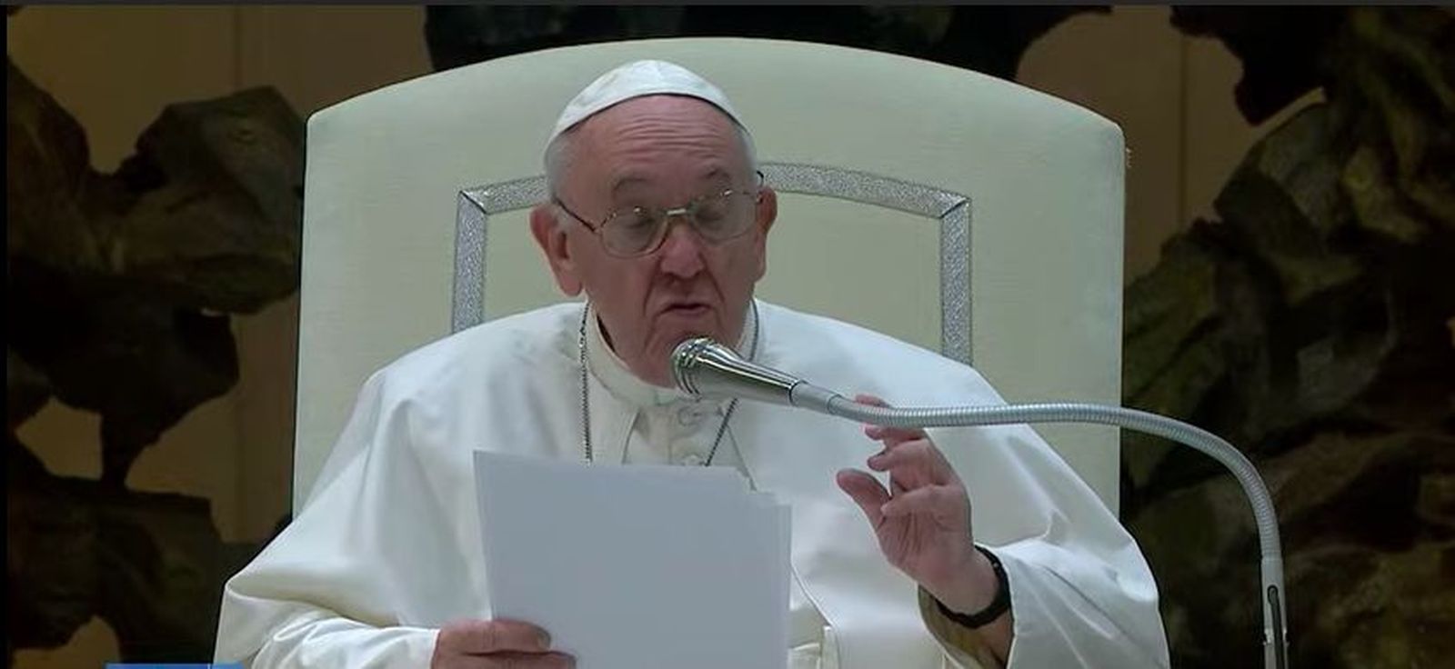 Francisco, durante su catequesis