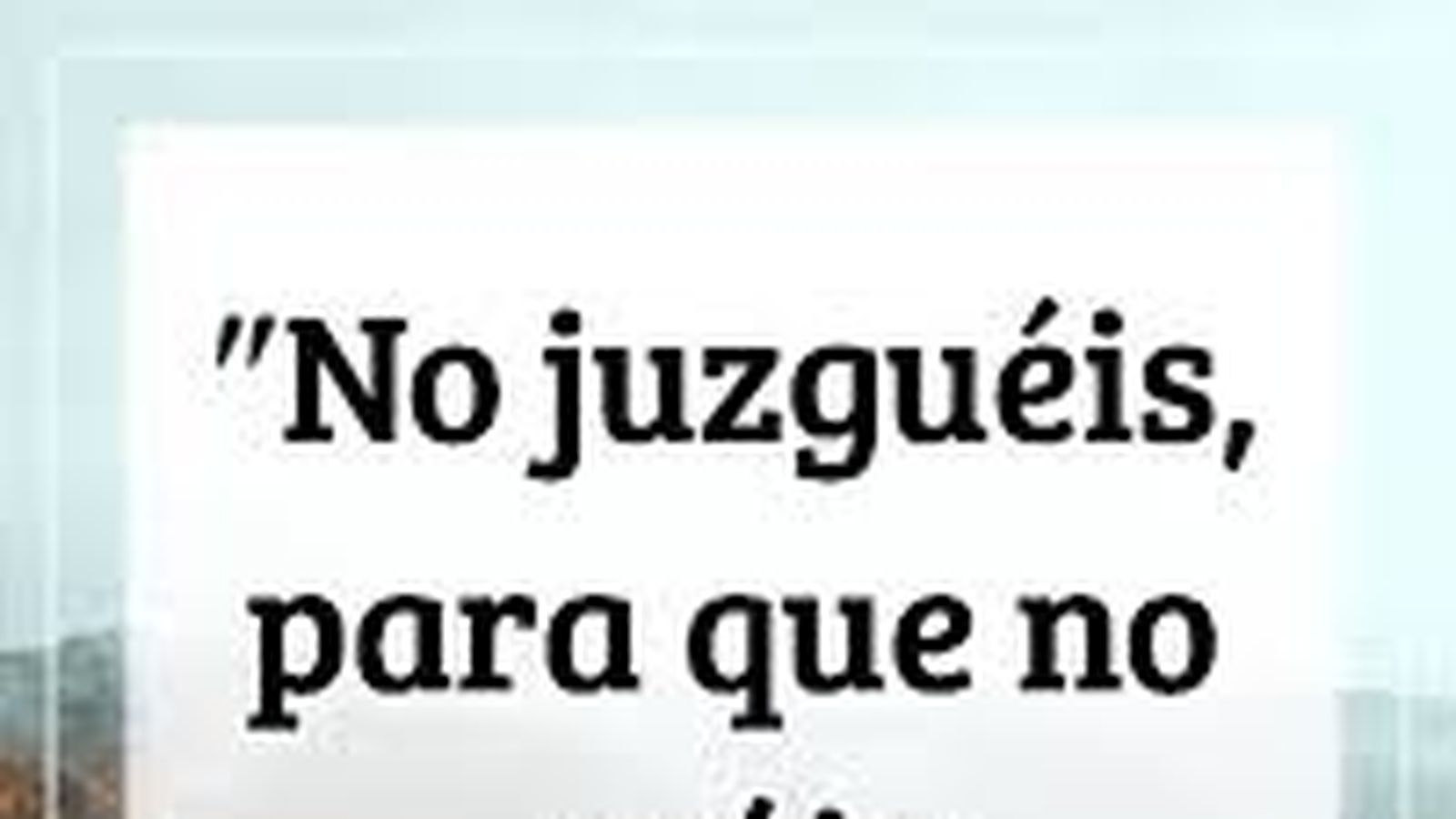 No juzgar