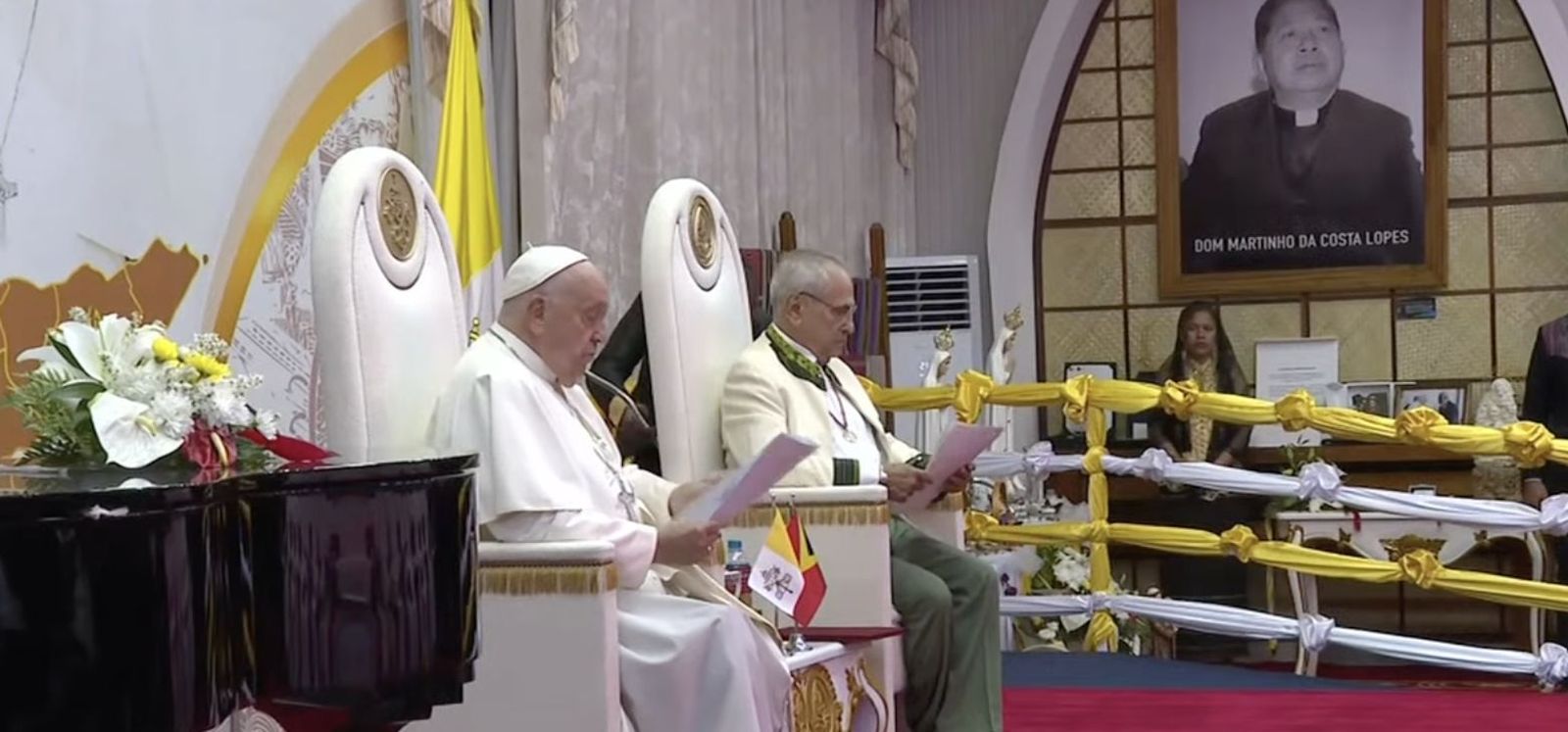El Papa, con el presidente de Timor Oriental