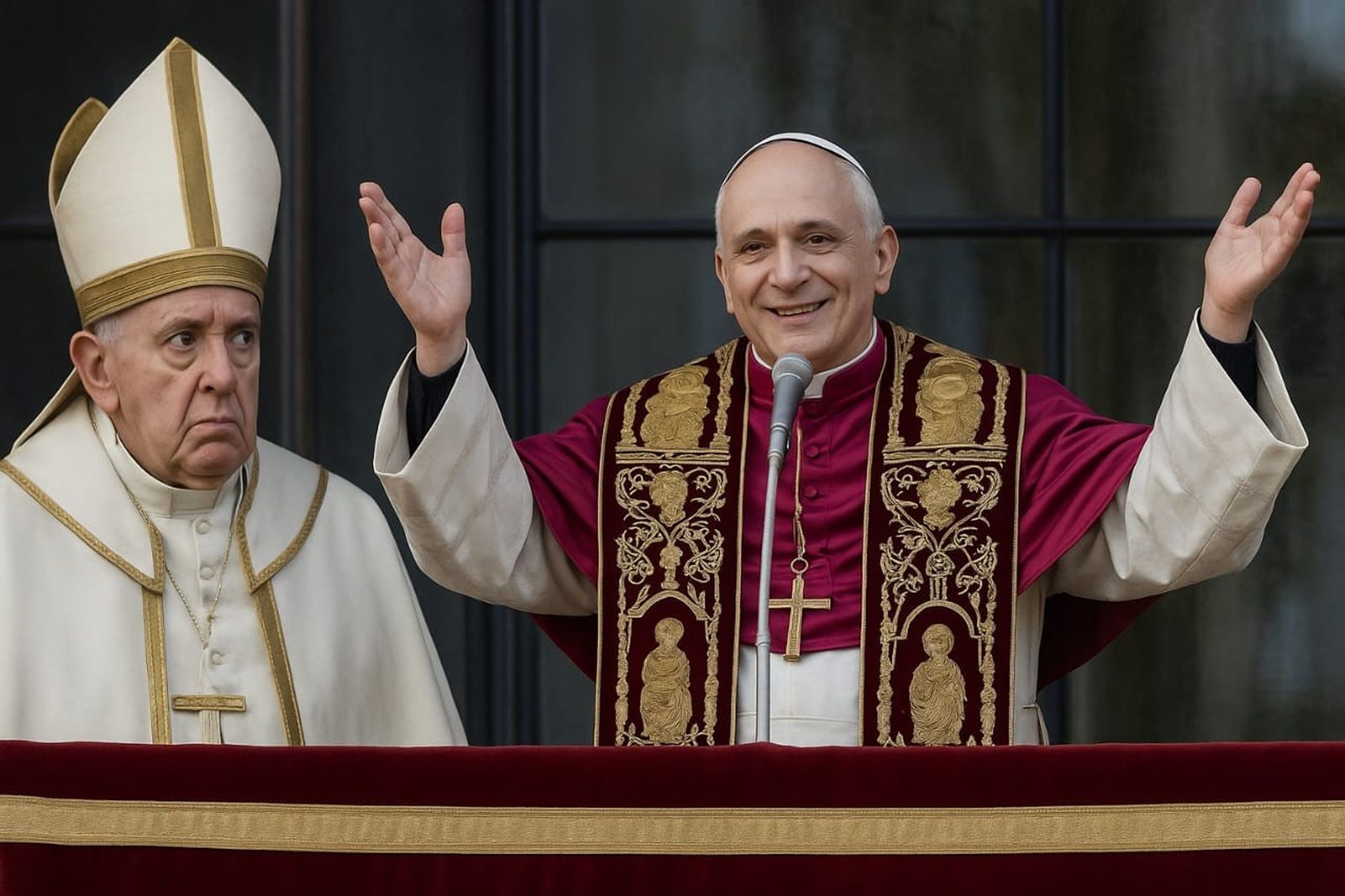 Francisco se sorprende de la vestimenta de su sucesor AI