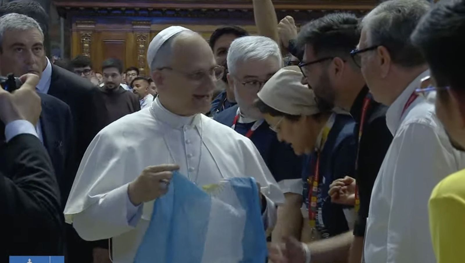 Papa con bandera argentina