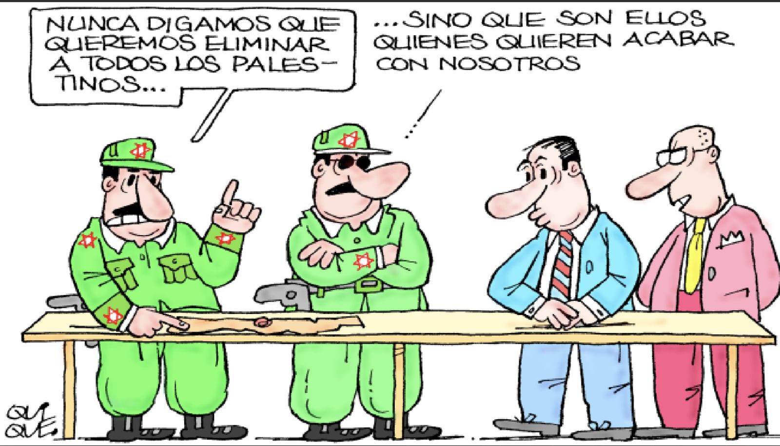 Israelíes y palestinos