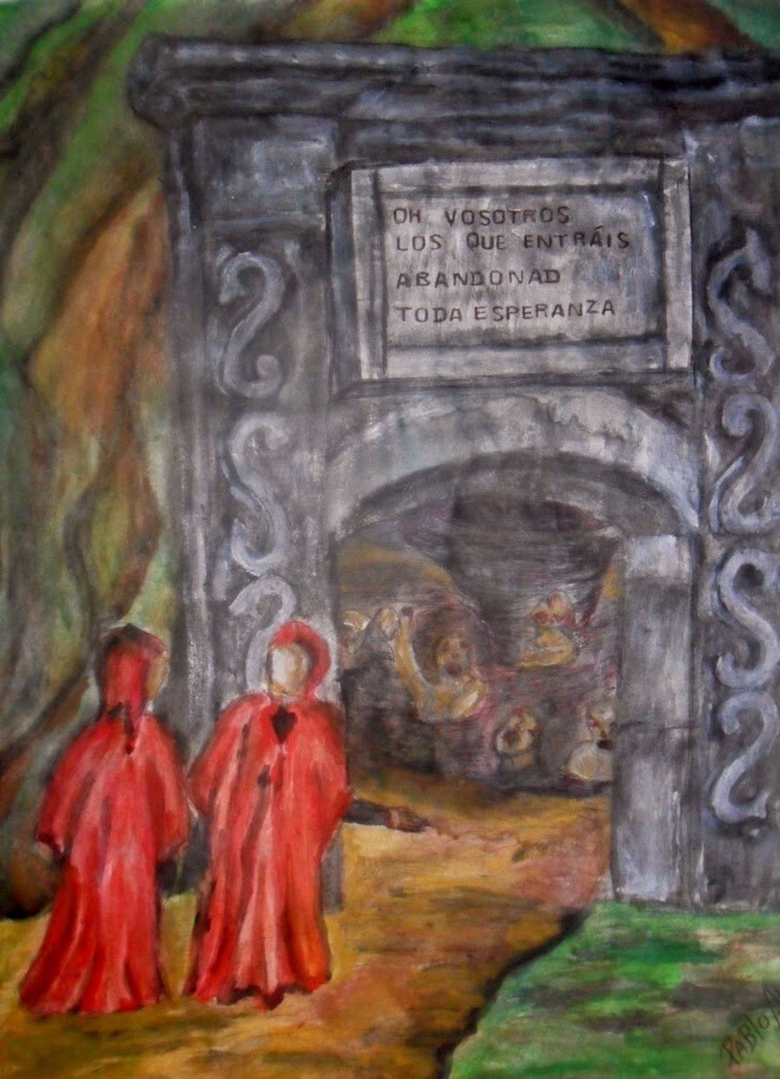 Detalle, La puerta del infierno, de Pablo Alonso