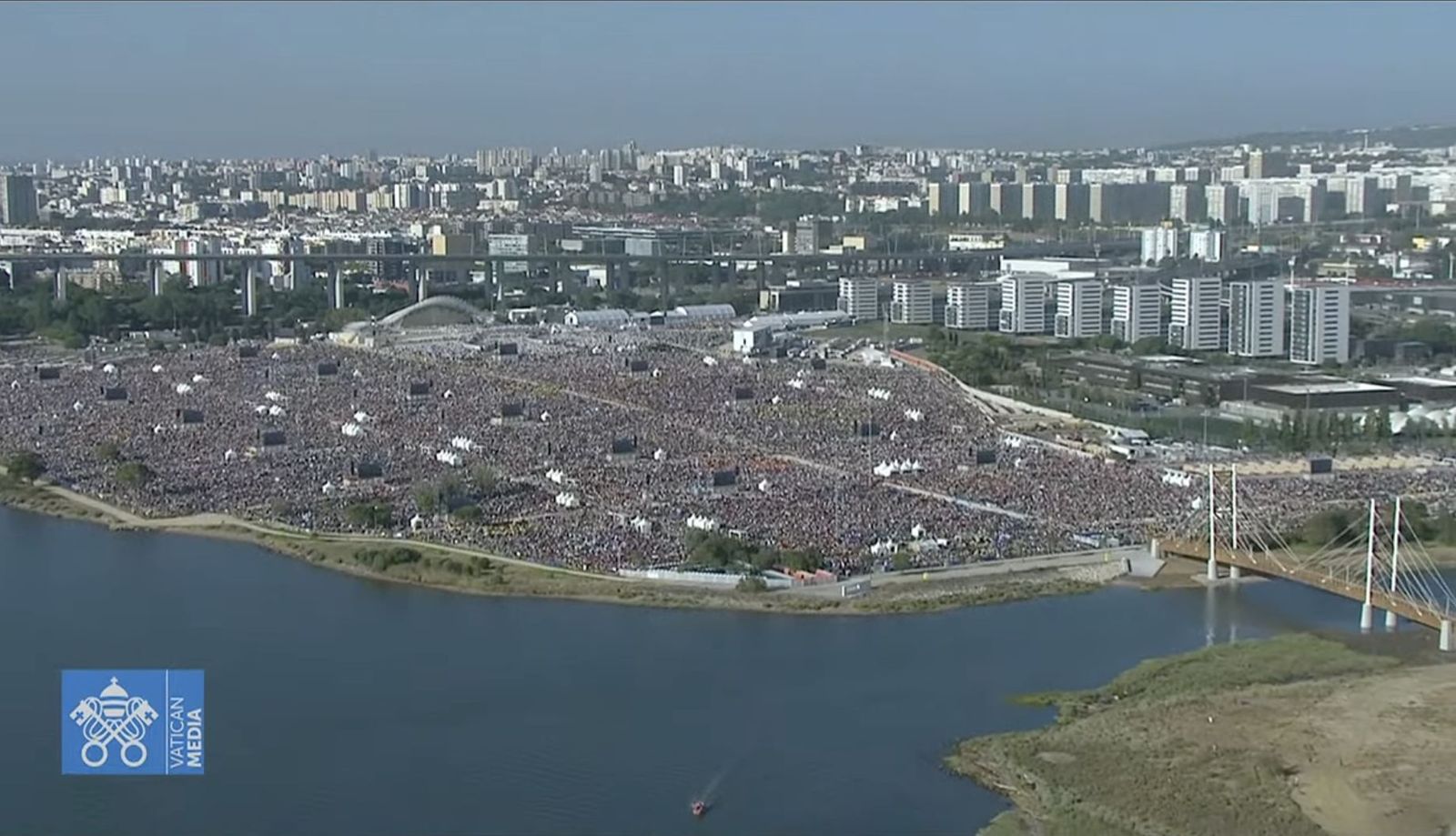 Vista del Parque del Tejo, donde se celebró la eucaristía