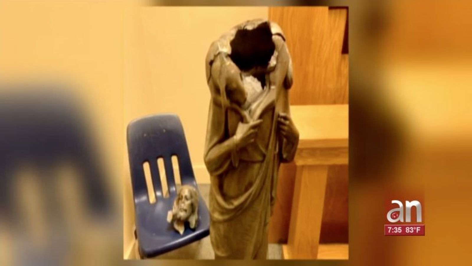 La imagen de Jesús decapitado