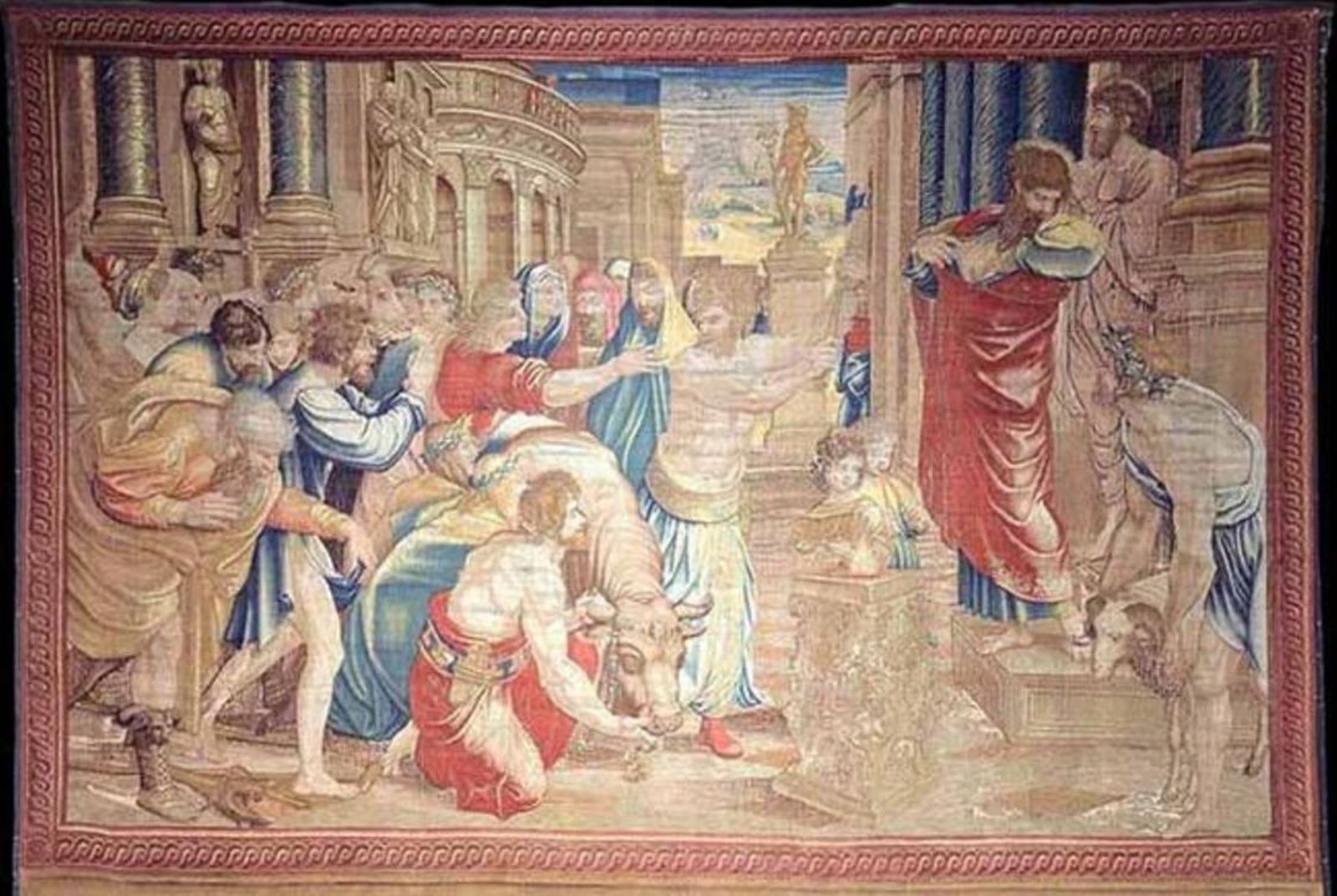 Uno de los tapices de la serie de Rafael