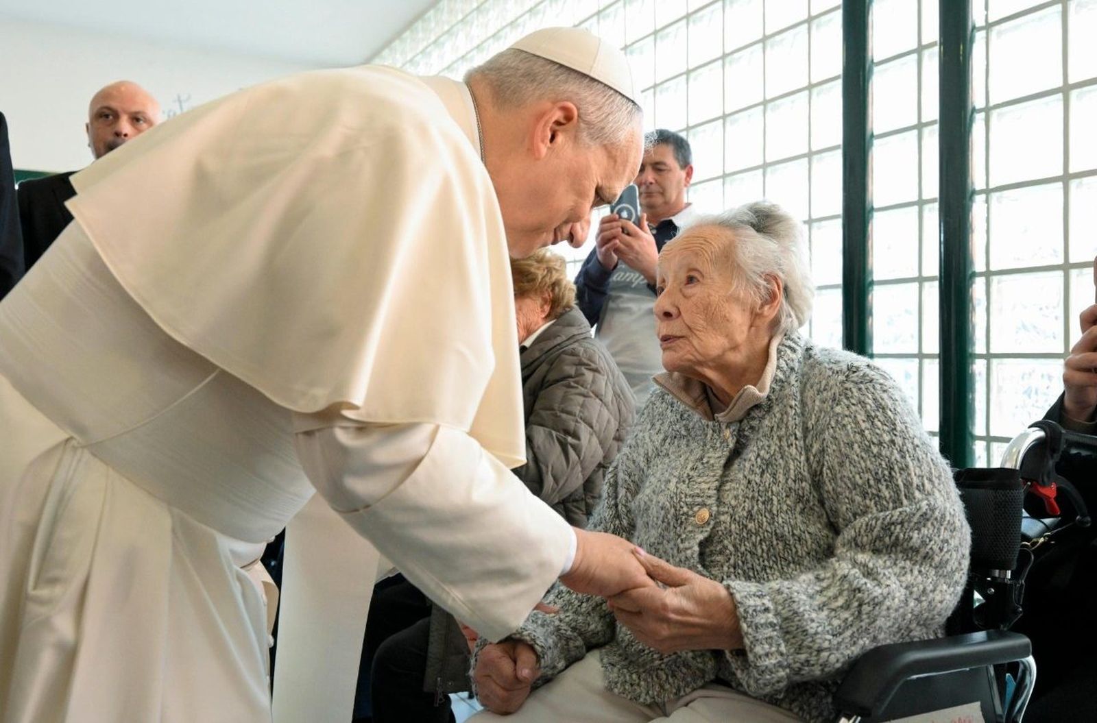 El Papa durante su visita pastoral a la parroquia de Santa Maria della Presentación