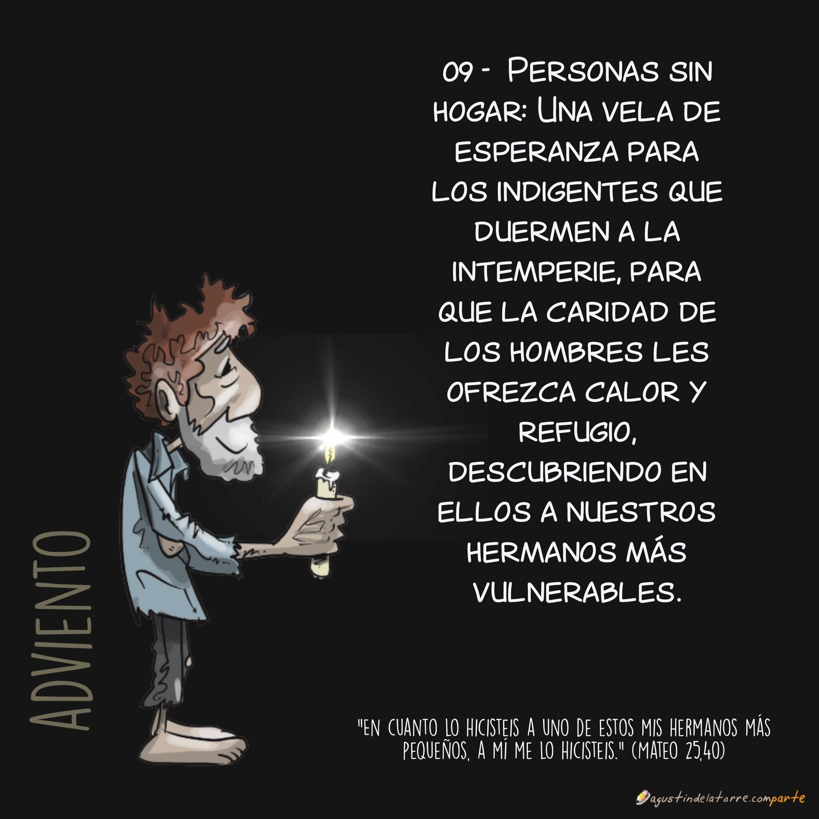 09/24. Una vela de esperanza para las personas sin hogar…
