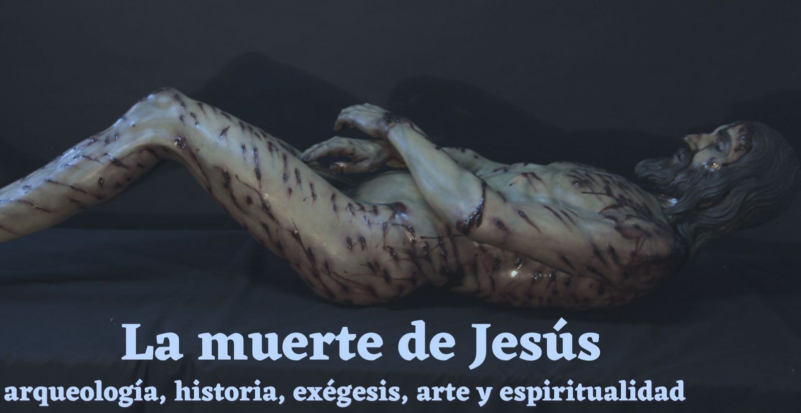 El cartel con la imagen del 'Cristo yacente', de Juan Manuel Miñarro