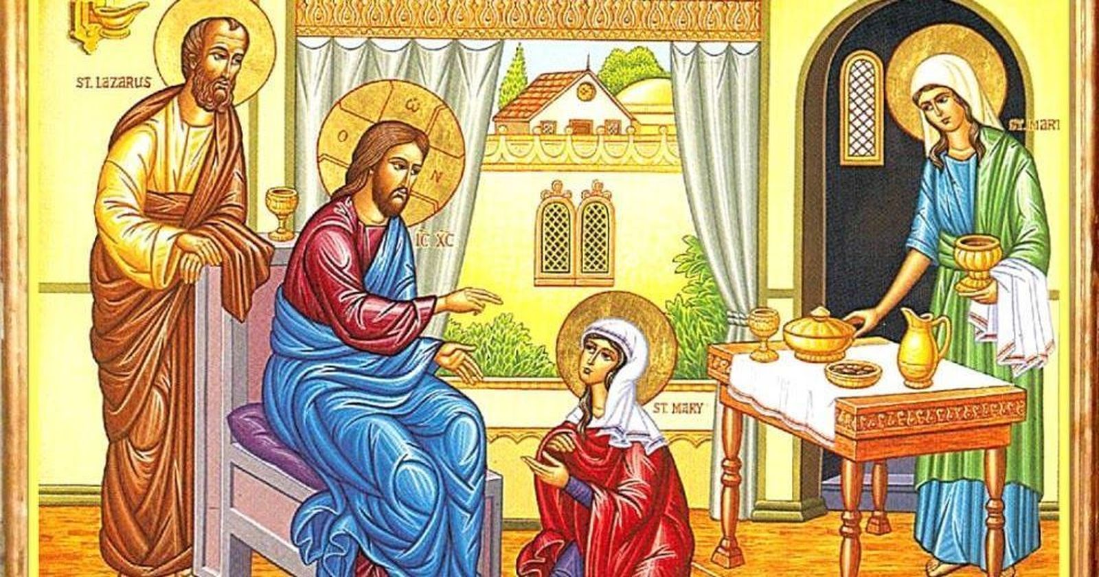 Icono Jesús en Betania