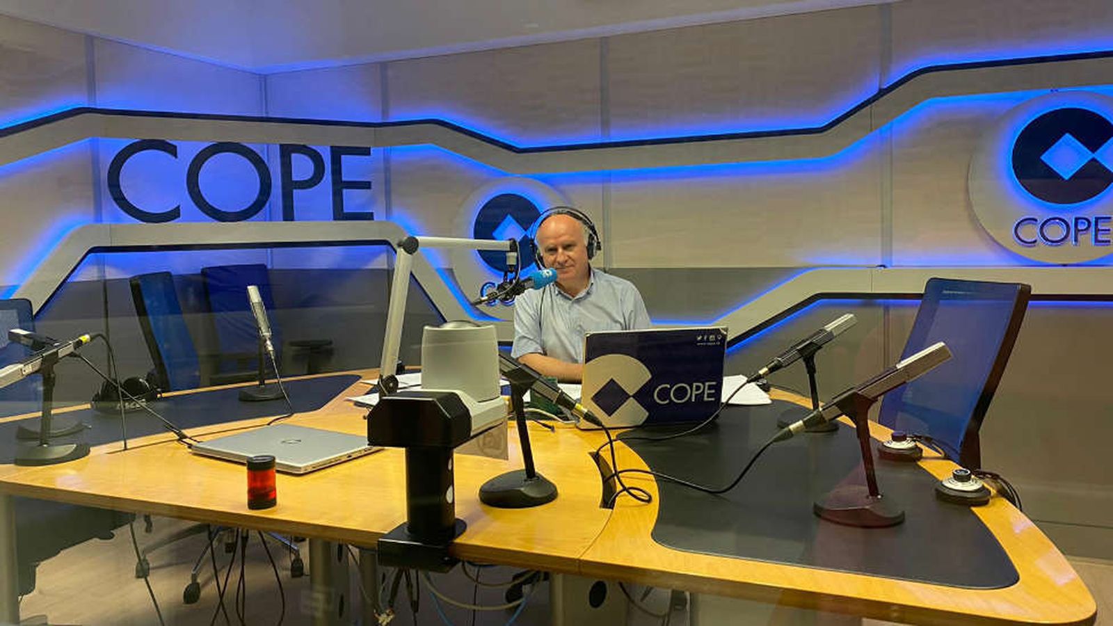 Faustino Catalina, en los estudios de Cope