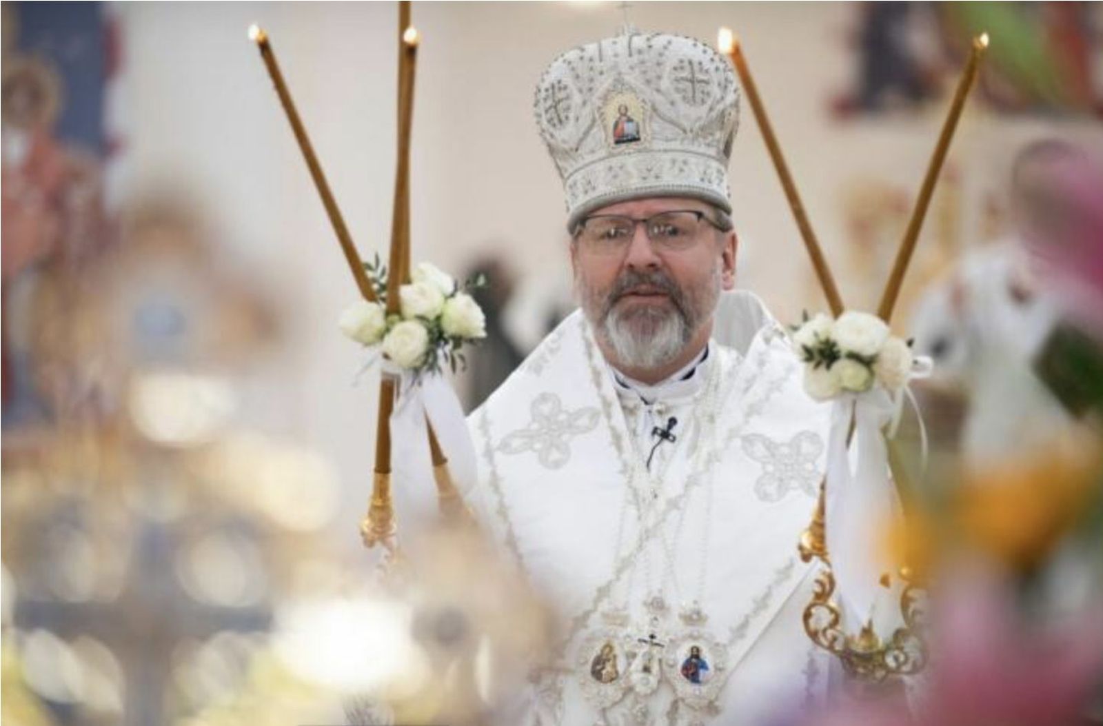 Sviatoslav Schevchuk en la celebración de la Pascua