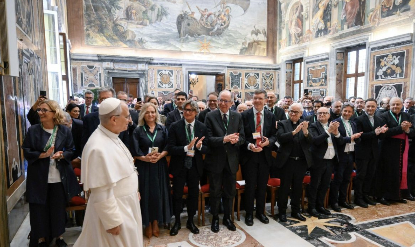 El Papa con los miembros de Centesimus Annus