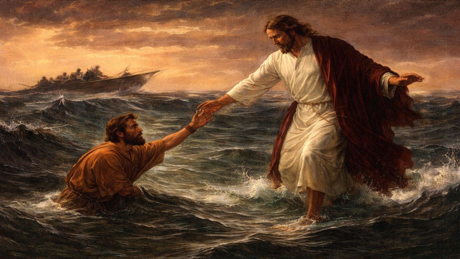 Jesus and Peter on the Water