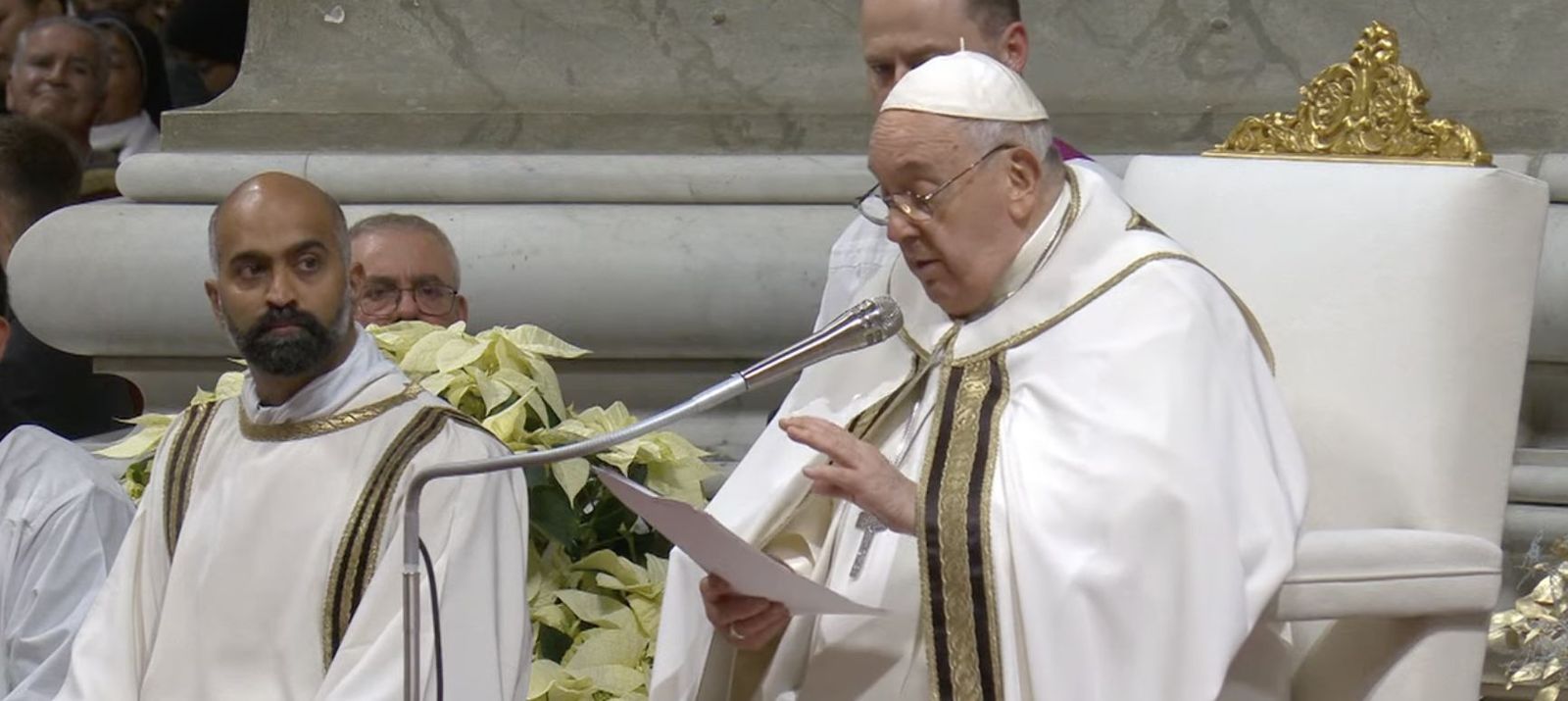 El Papa, durante su homilía