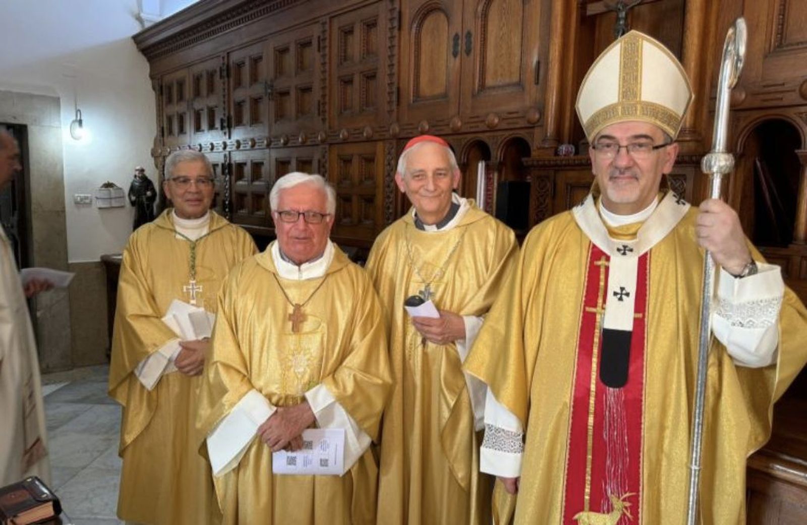 El patriarca latino, cardenal Pizzaballa, con el cardenal Zuppi