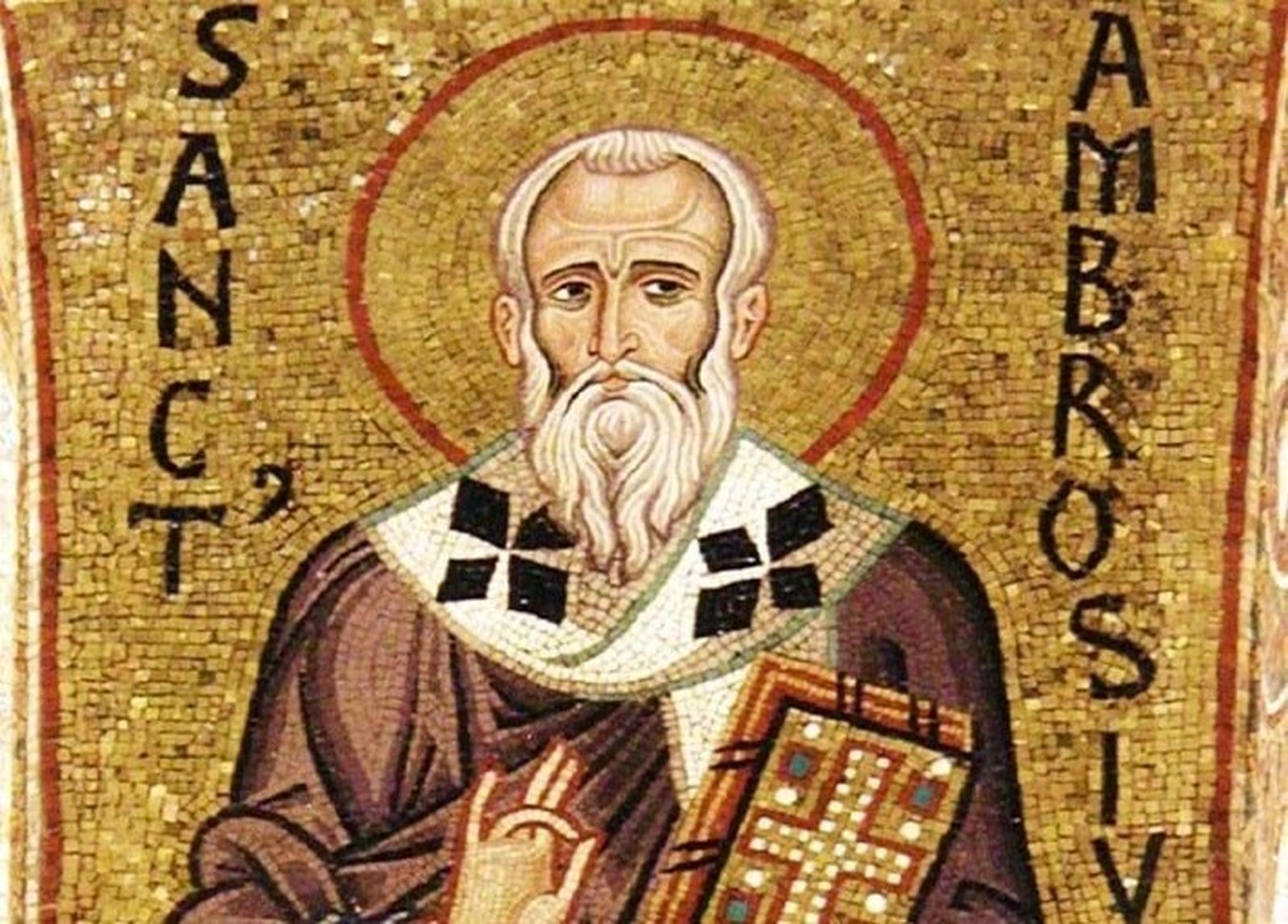 San Ambrosio ( Aclamado obispo por el pueblo antes de ser bautizado)