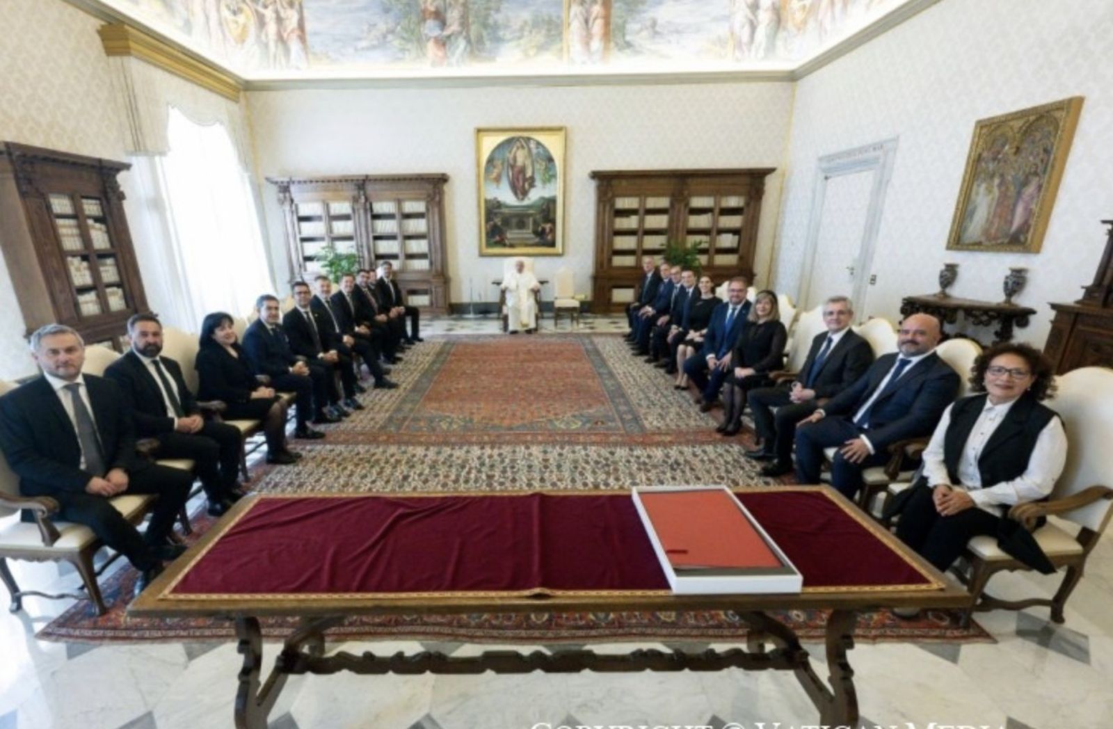 Francisco, con los 15 alcaldes de las ciudades Patrimonio de la Unesco