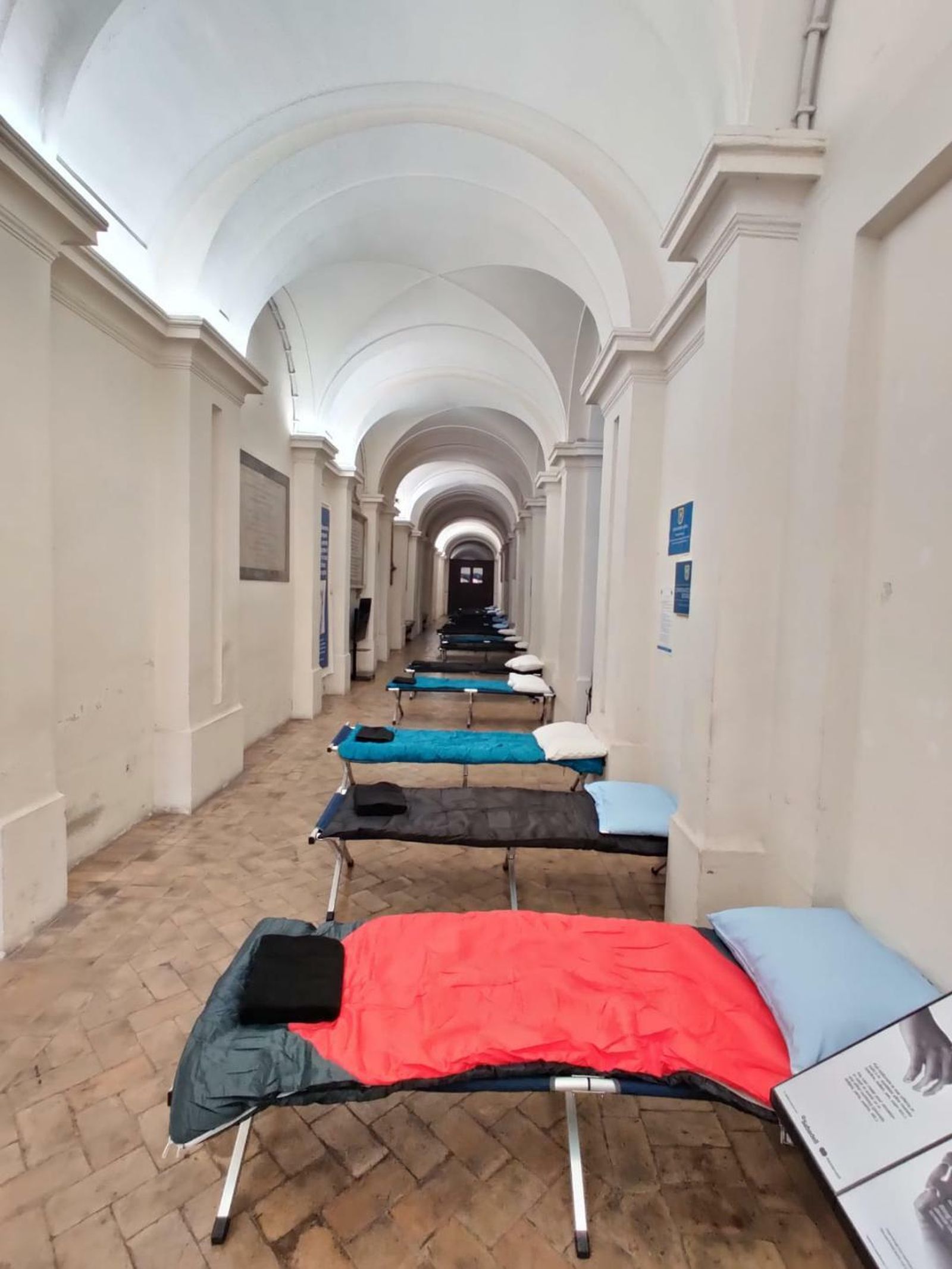 Los dormitorios en la iglesia de Mensajeros de Roma