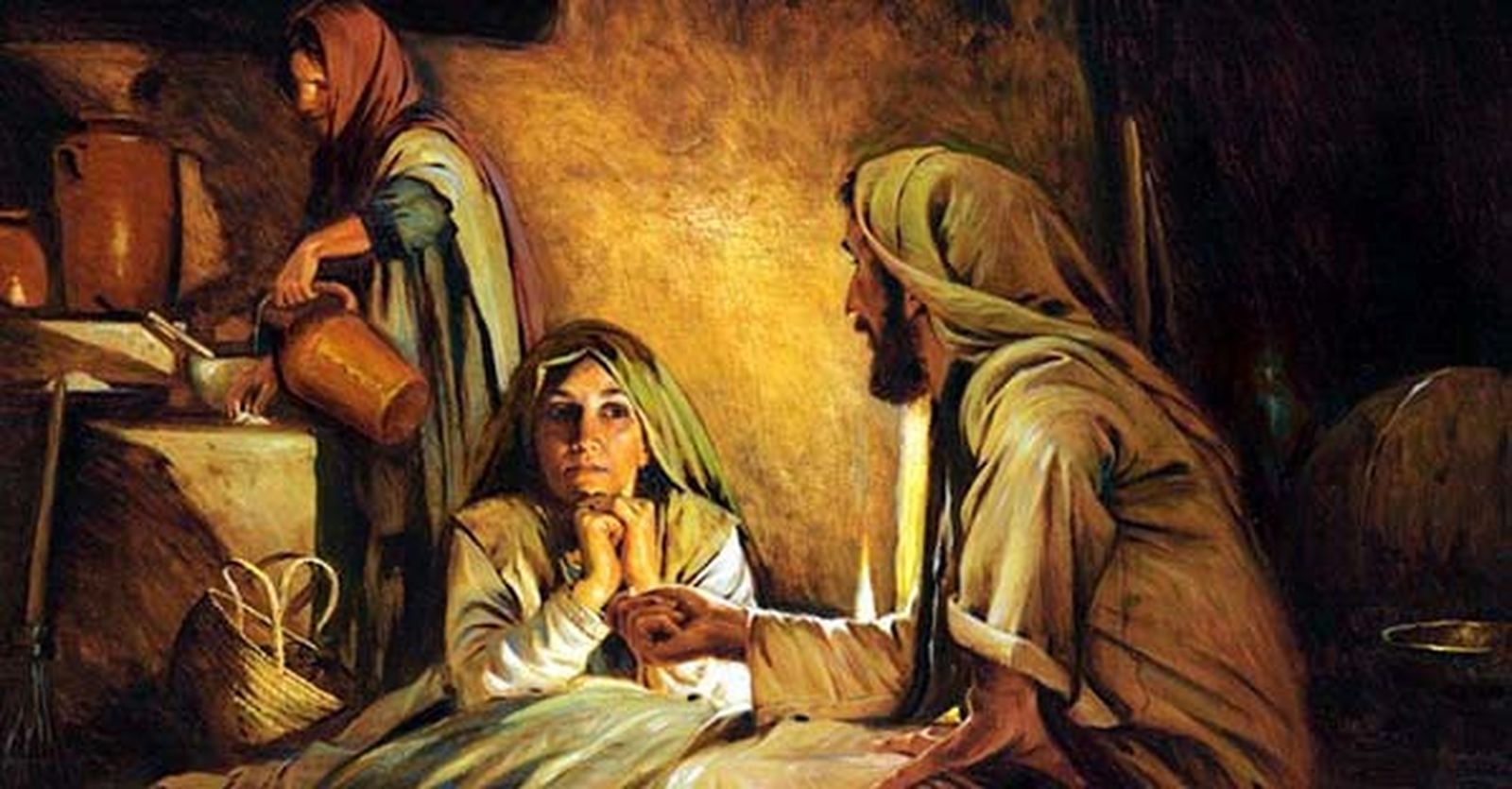 Marta y María, con Jesús