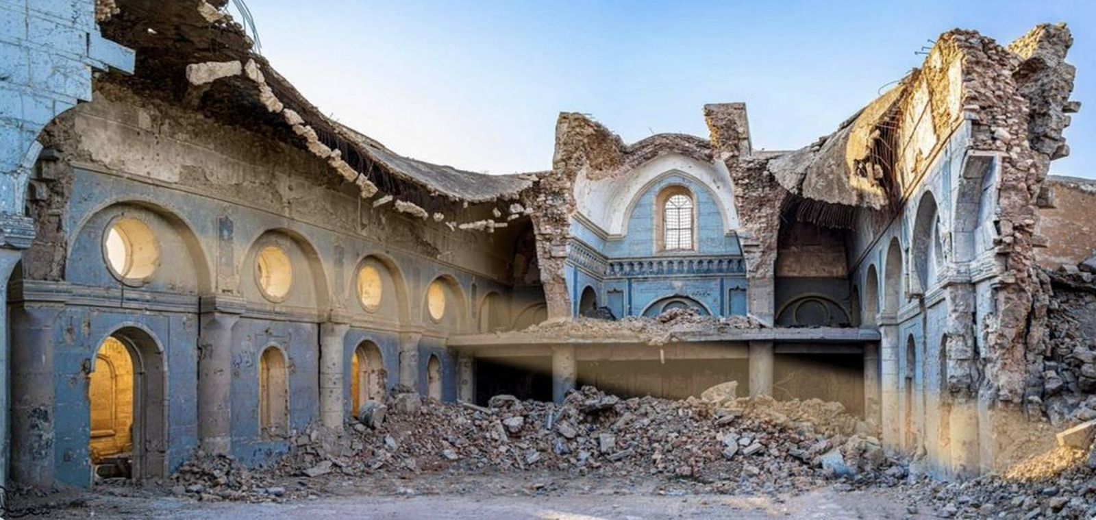 Iglesia destruida en Mosul