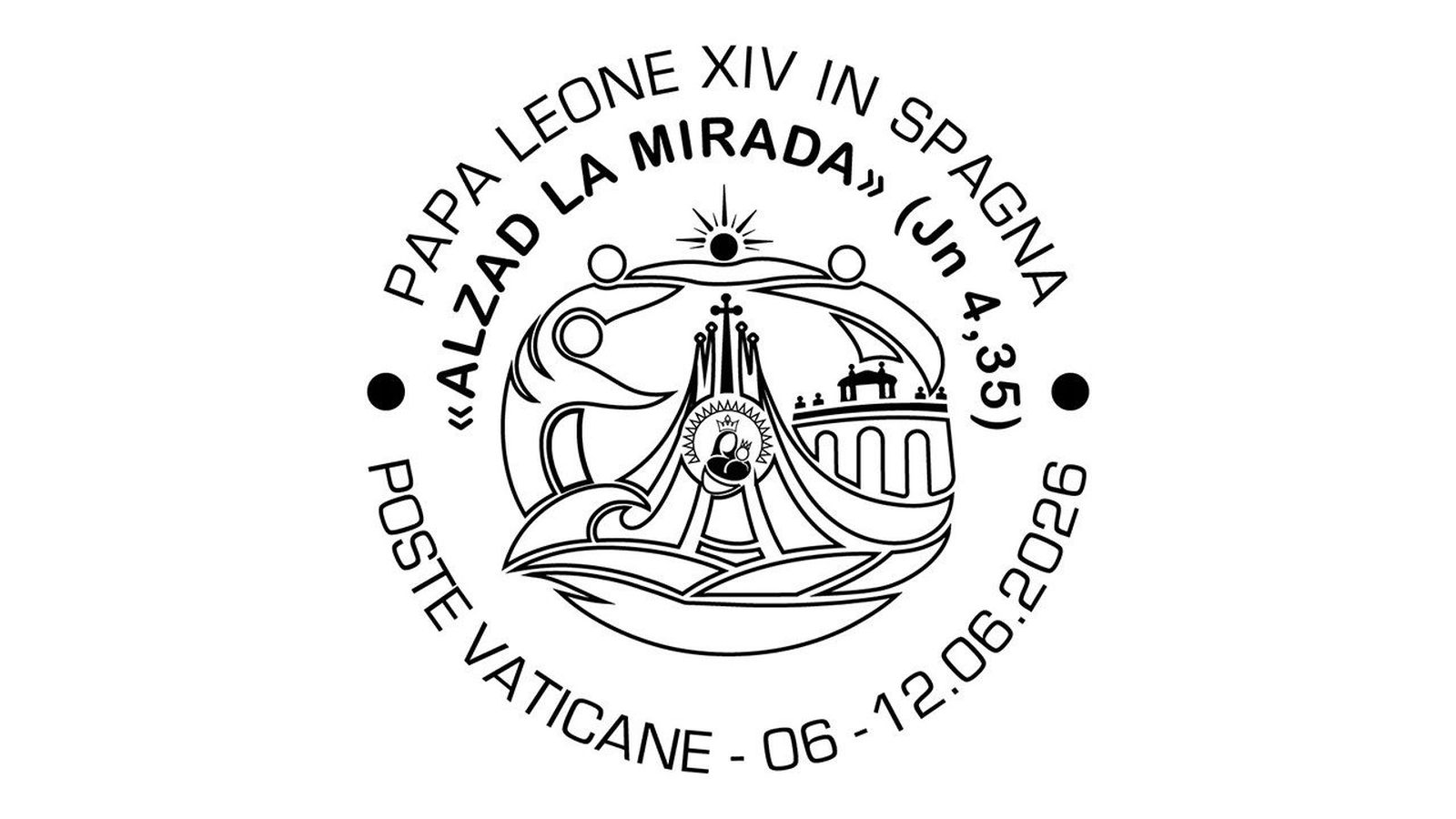 Matasellos de la visita a España del Papa