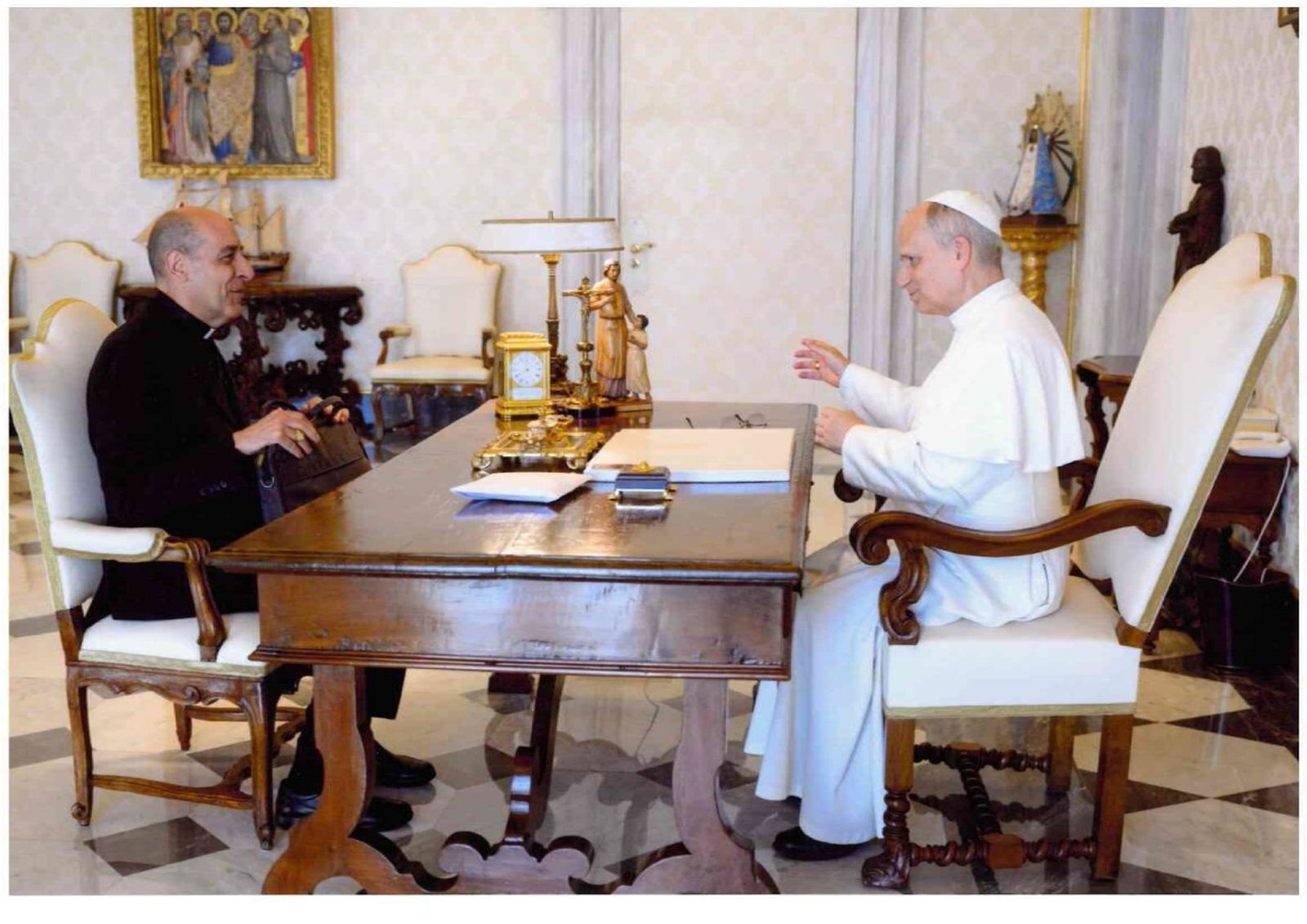 Tucho Fernández, con el Papa León XIV