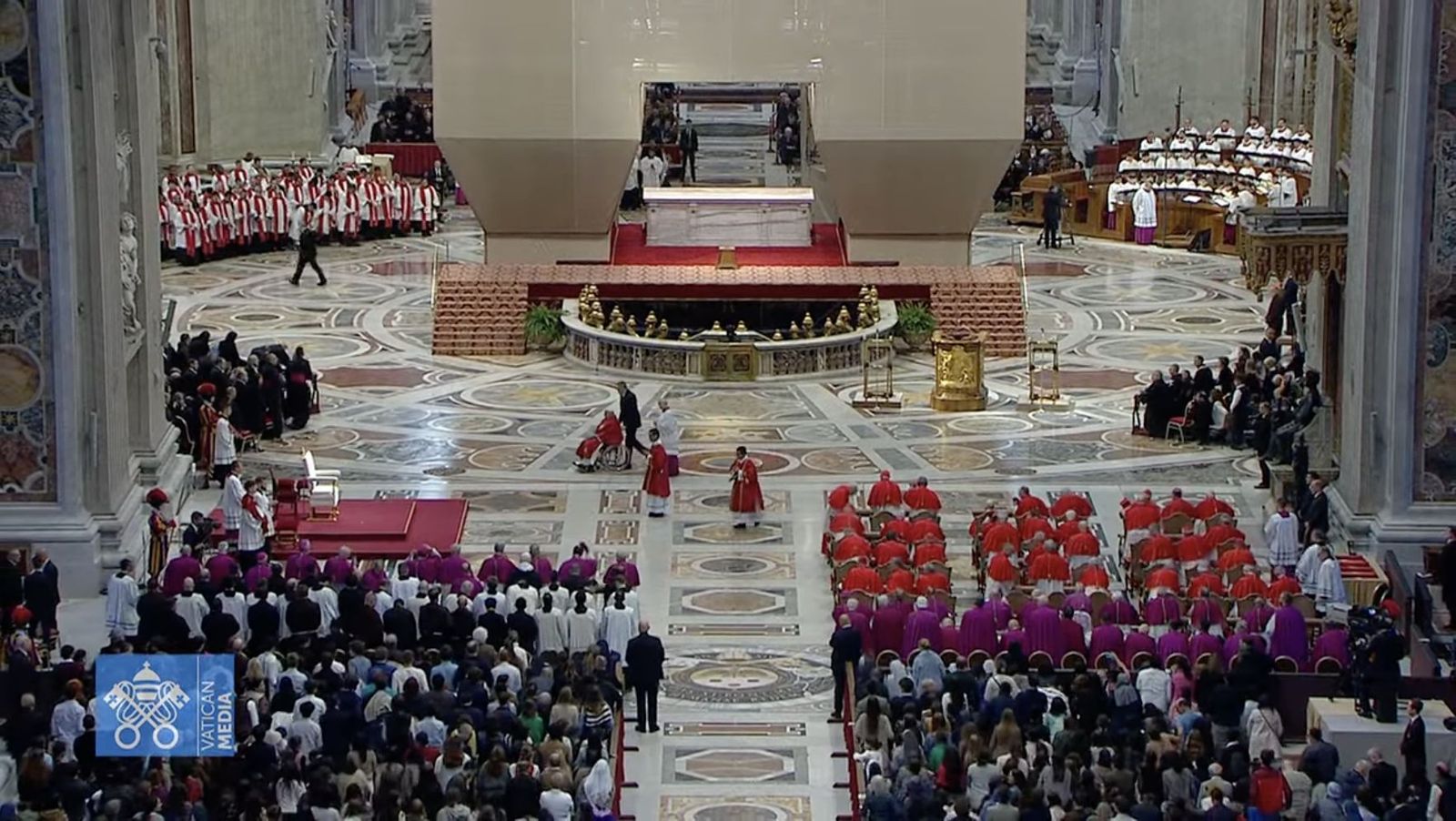 La basílica de San Pedro, durante la Pasión