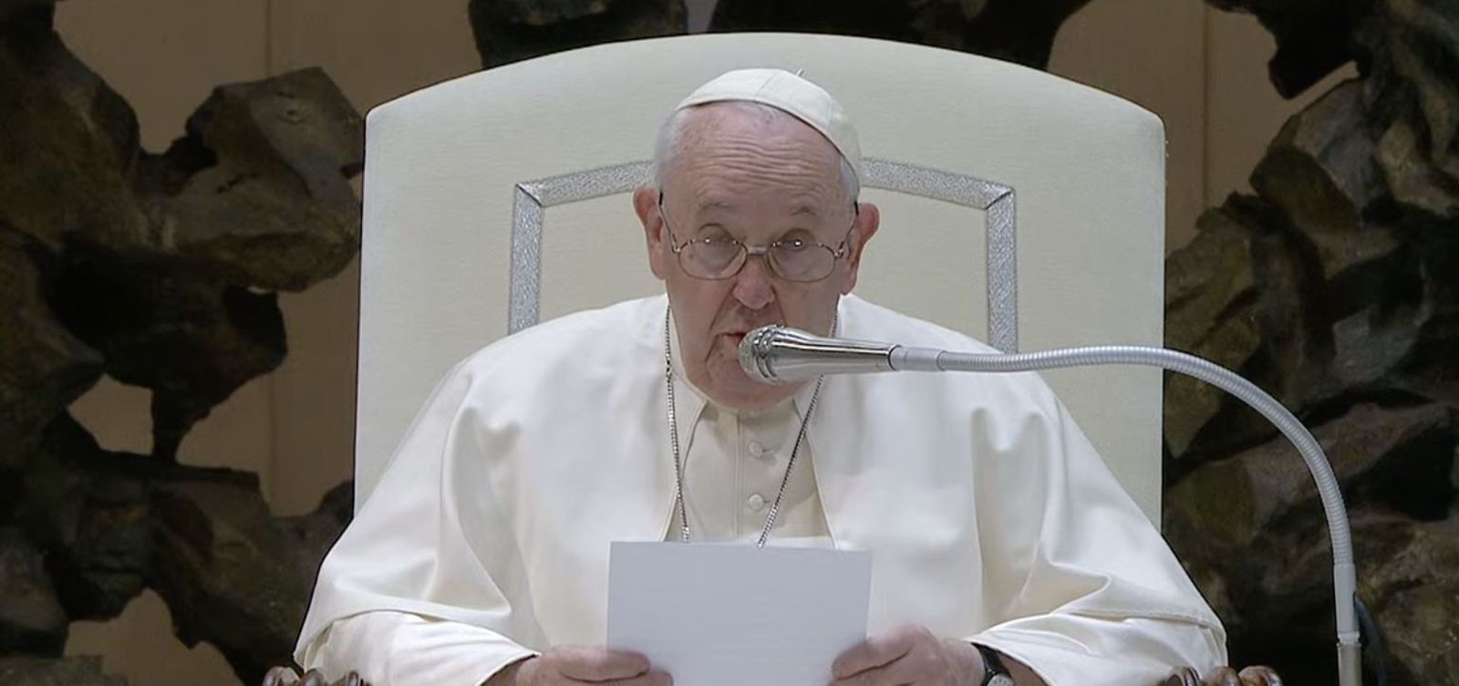 Francisco, durante la audiencia de hoy