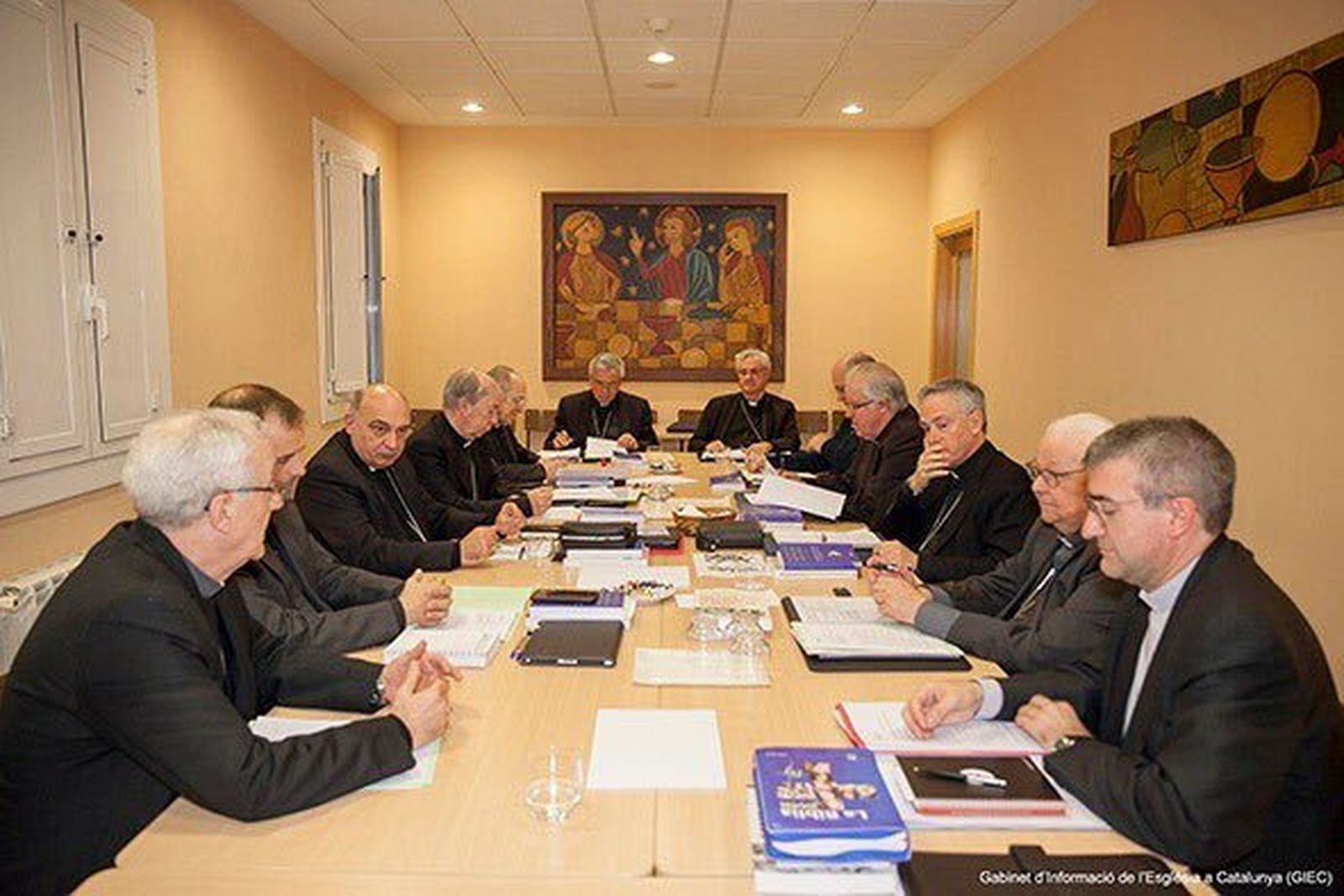 Los obispos catalanes, reunidos en Vic