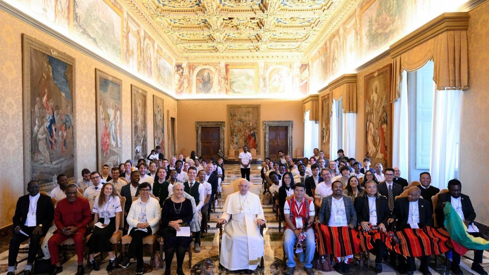 Francisco, con los miembros del movimiento internacional de estudiantes católicos «Pax Romana»
